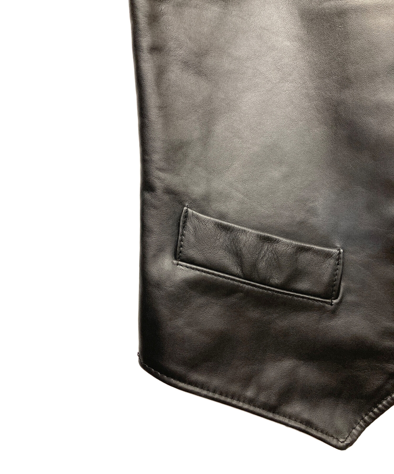 中古・古着通販】Schott (ショット) レザーベスト ブラック