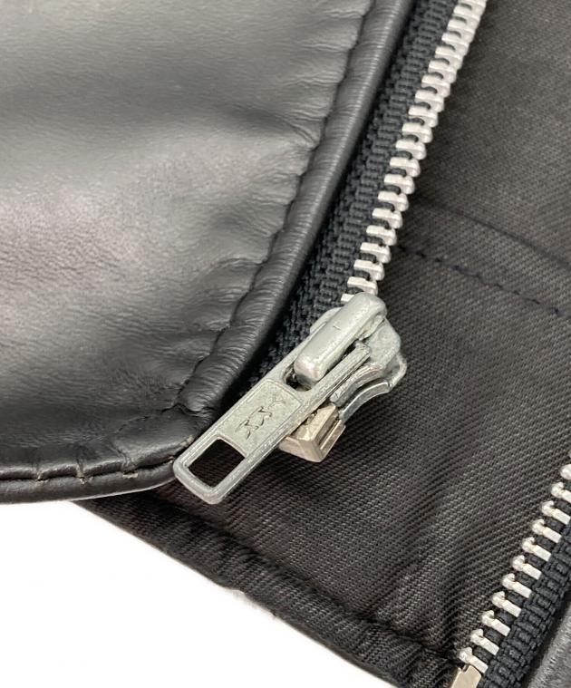 中古・古着通販】Schott (ショット) レザーベスト ブラック サイズ:S