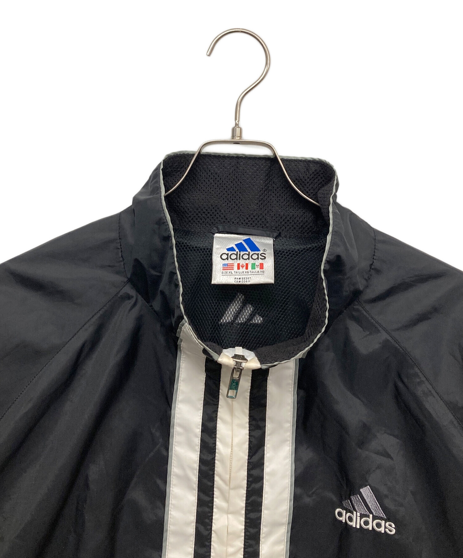 中古・古着通販】adidas (アディダス) ナイロンジャケット ブラック