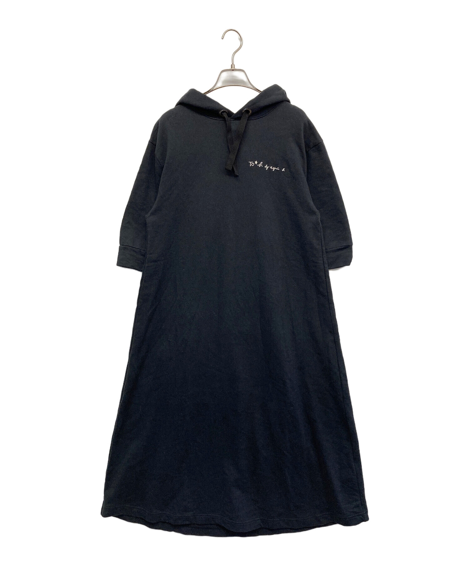 To b. by agnes b. アニエスベー パーカー ワンピース 黒 中古・古着通販】To b. by agnes b. (トゥービー バイ アニエスベー