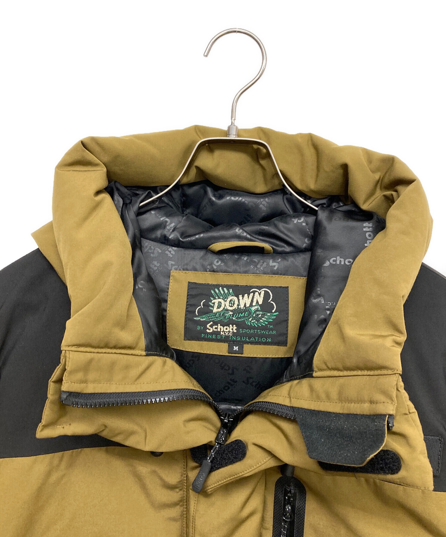中古・古着通販】Schott (ショット) 2TONE DOWN PARKA オリーブ 
