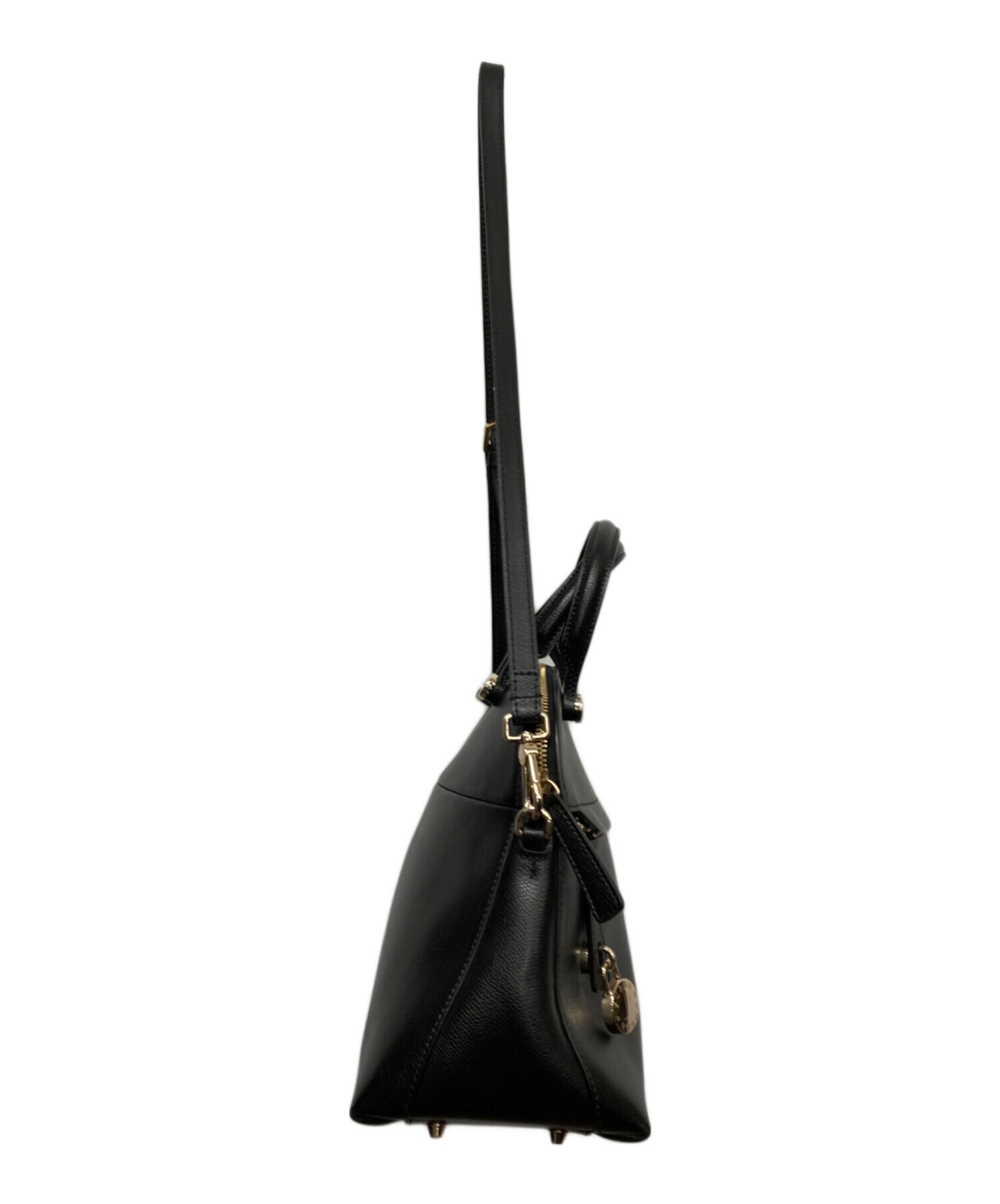 【美品】フルラ パイパー 2way ショルダーバッグ ハンドバッグ ブラック 中古・古着通販】FURLA (フルラ) PIPERパイパー レザー 2WAYショルダー