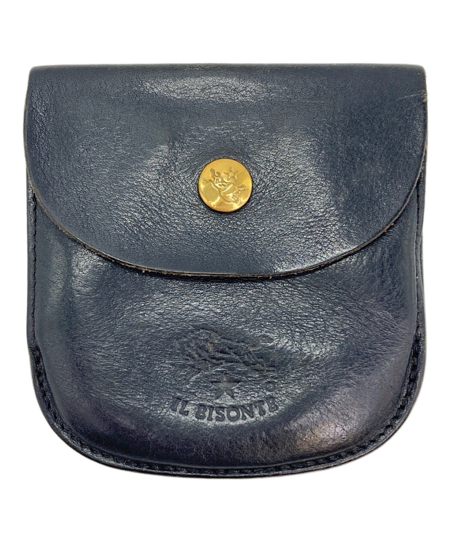 中古・古着通販】IL BISONTE (イル ビゾンテ) 2つ折り財布 ネイビー 