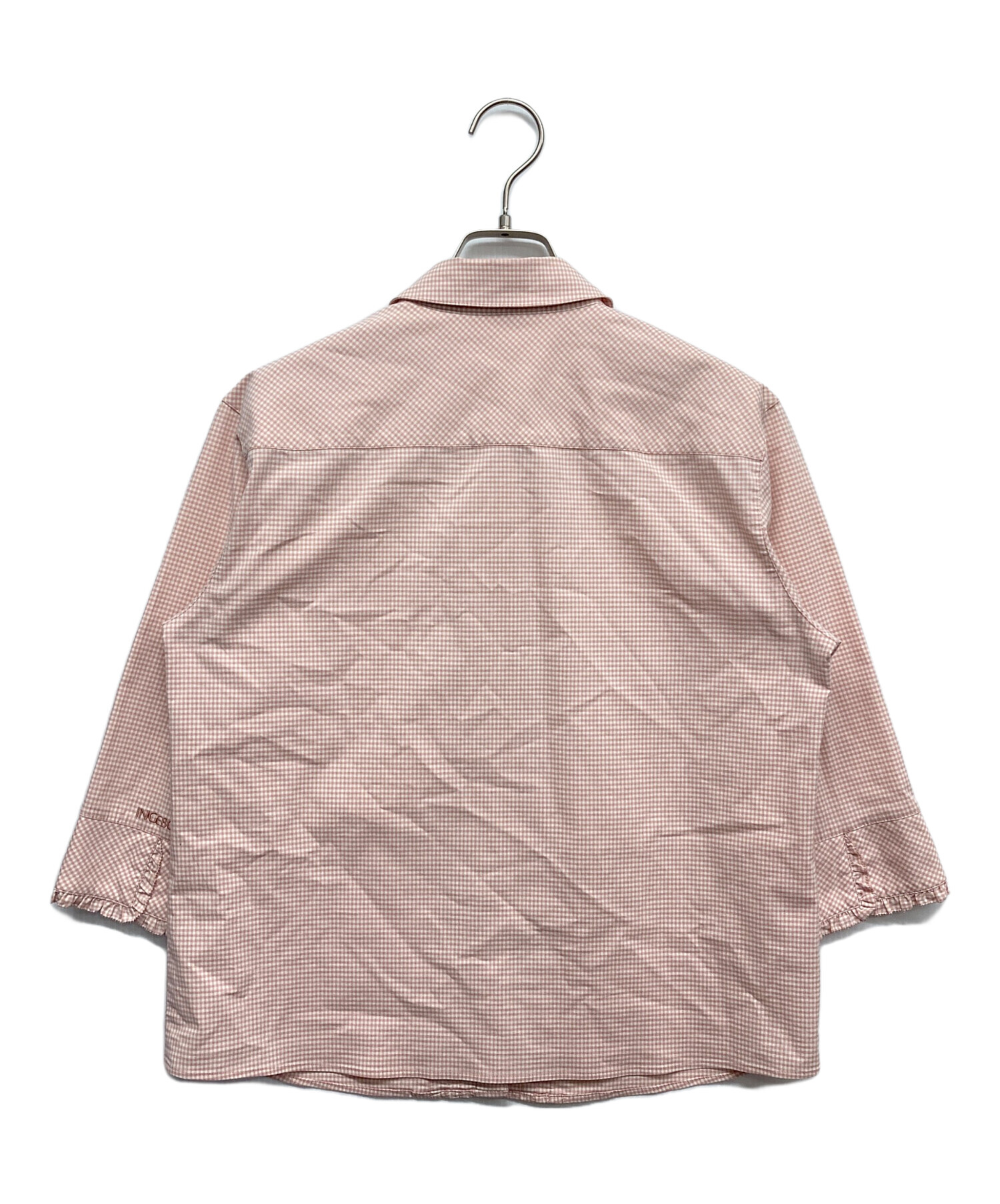 中古・古着通販】INGEBORG (インゲボルグ) フリルブラウス ピンク 