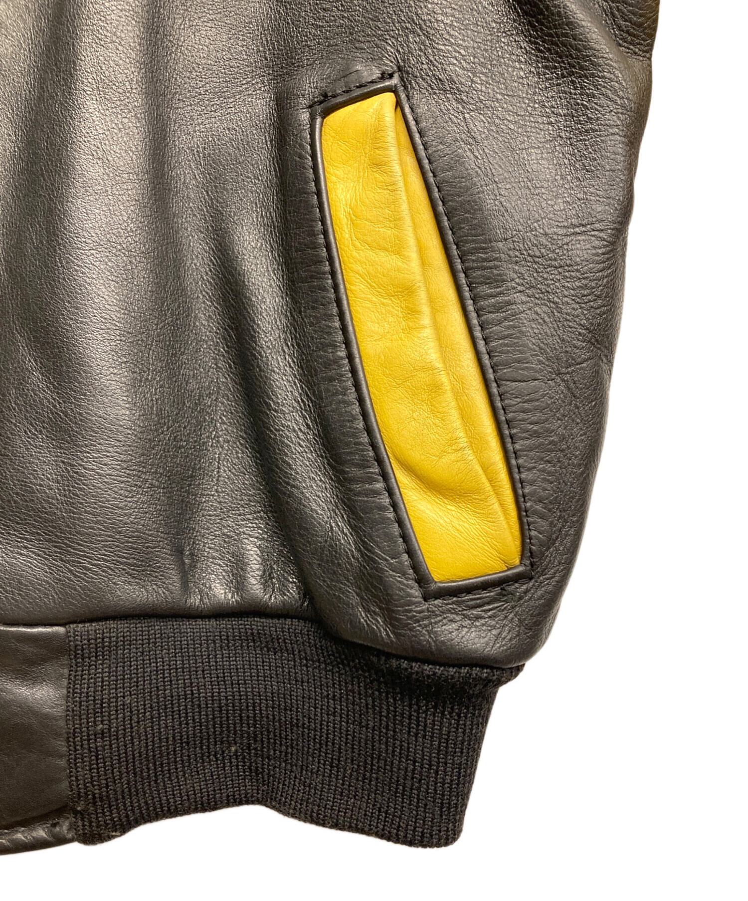 中古・古着通販】VANSON (バンソン) TJV レザージャケット イエロー