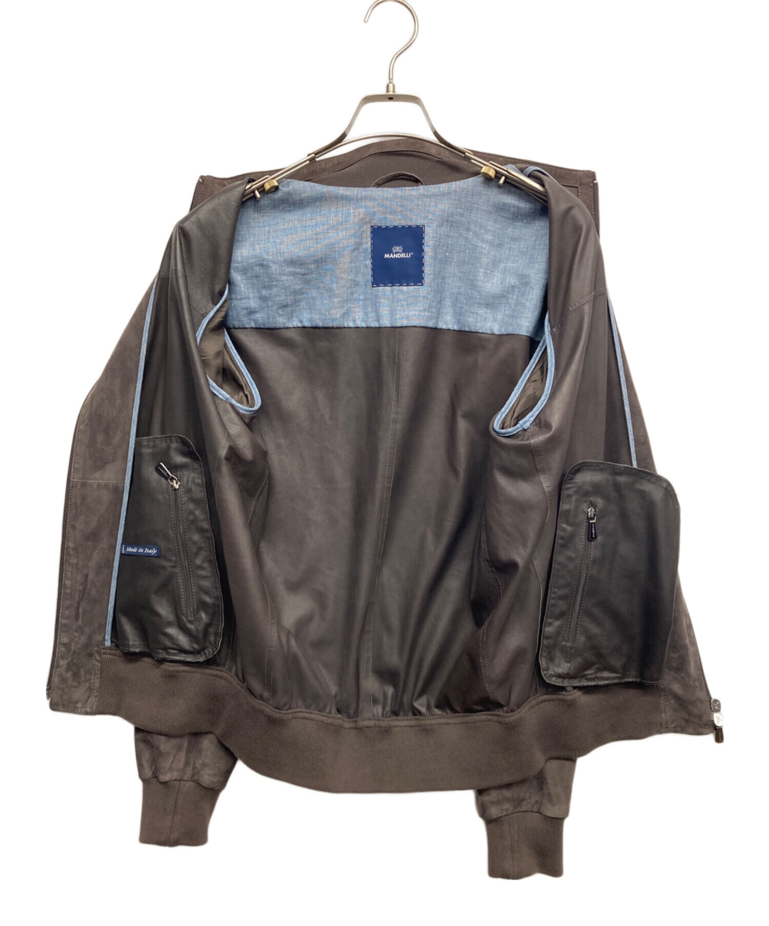 中古・古着通販】Mandelli (マンデッリ) レザージャケット ブラウン 
