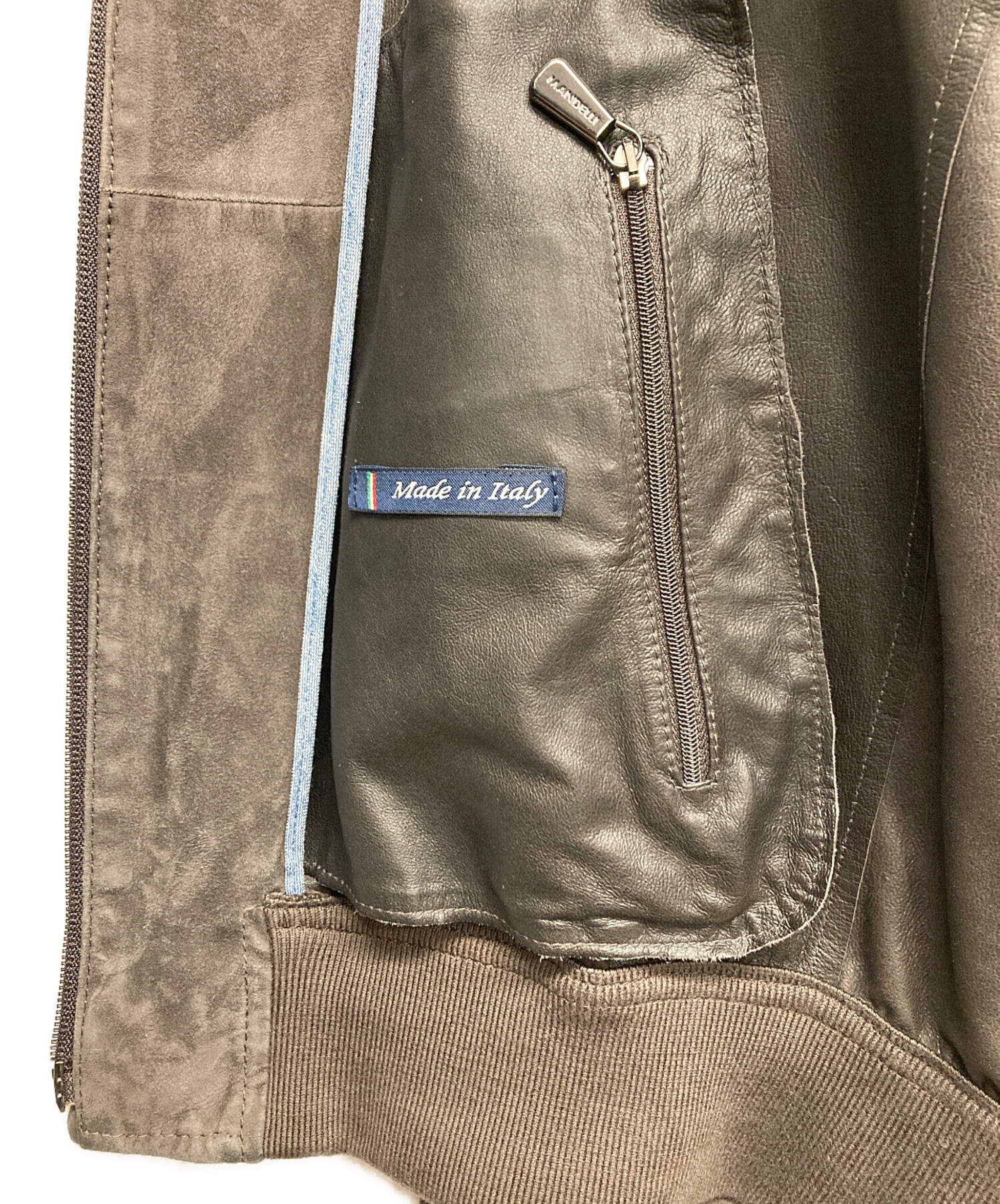 中古・古着通販】Mandelli (マンデッリ) レザージャケット ブラウン 