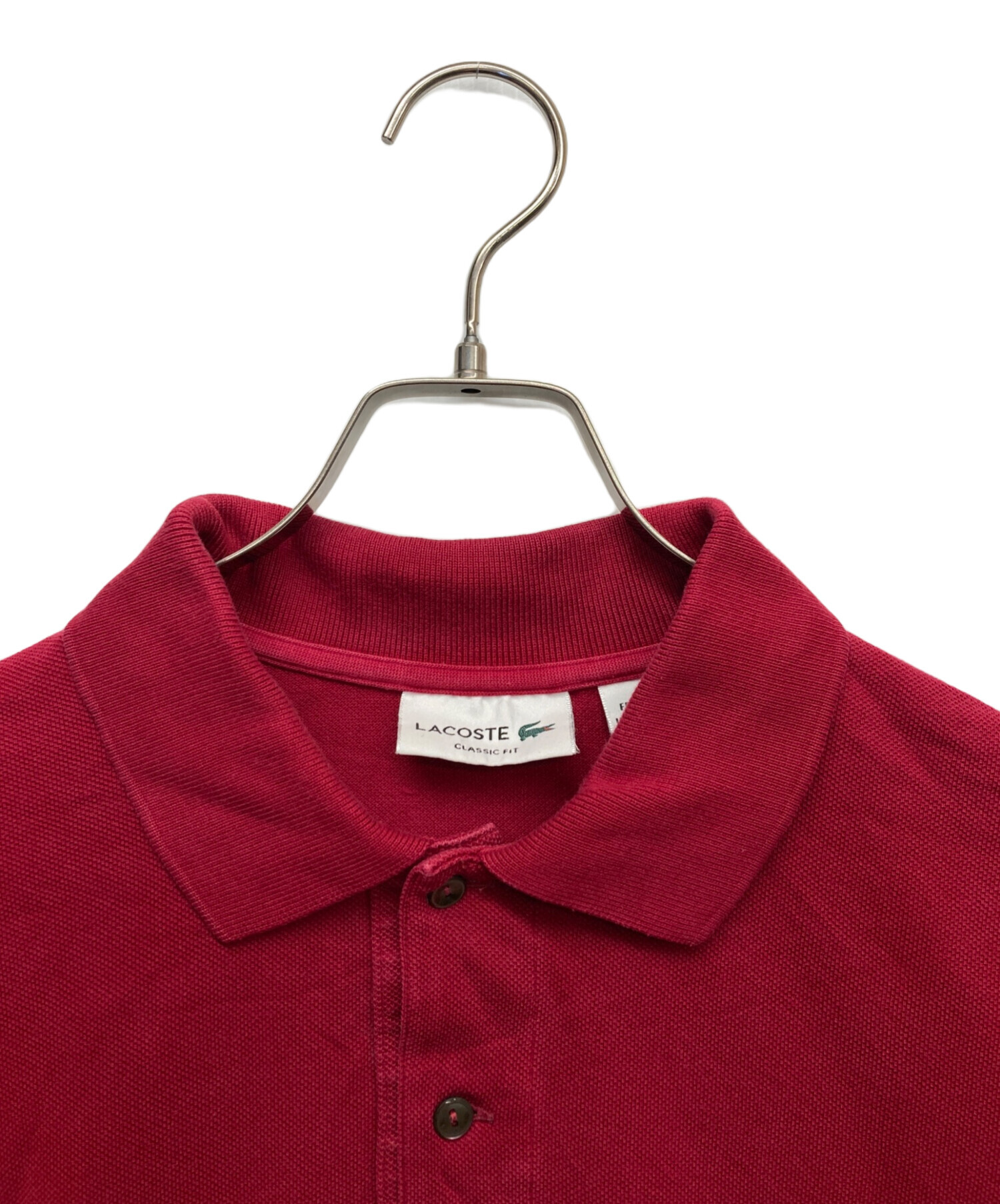 中古・古着通販】LACOSTE (ラコステ) ポロシャツ レッド サイズ:XXL