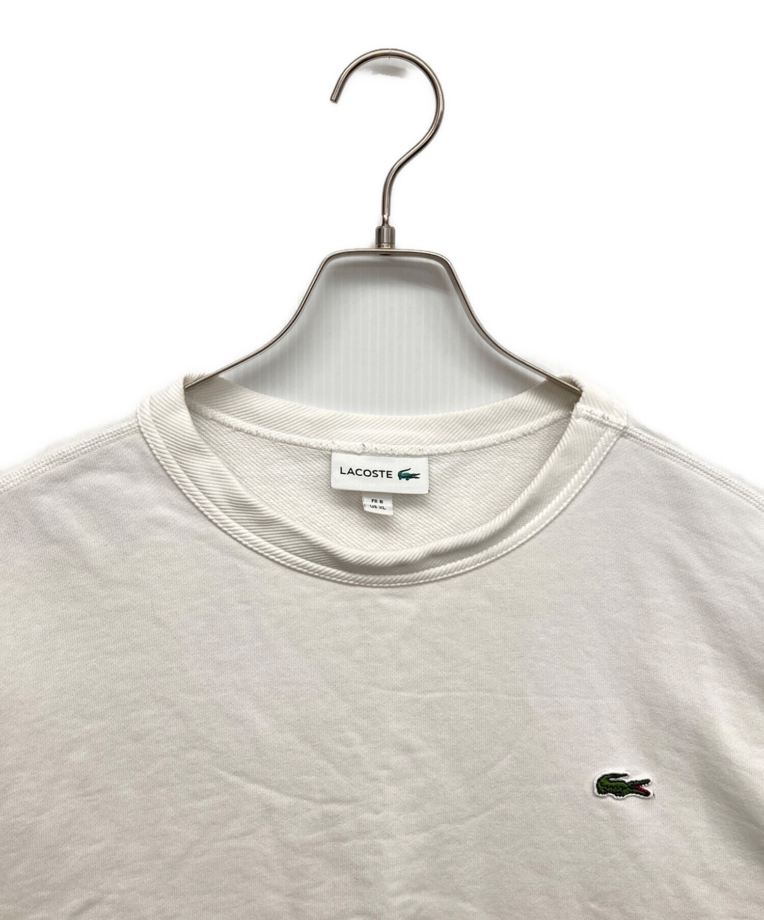 中古・古着通販】LACOSTE (ラコステ) クルーネックスウェット ホワイト 