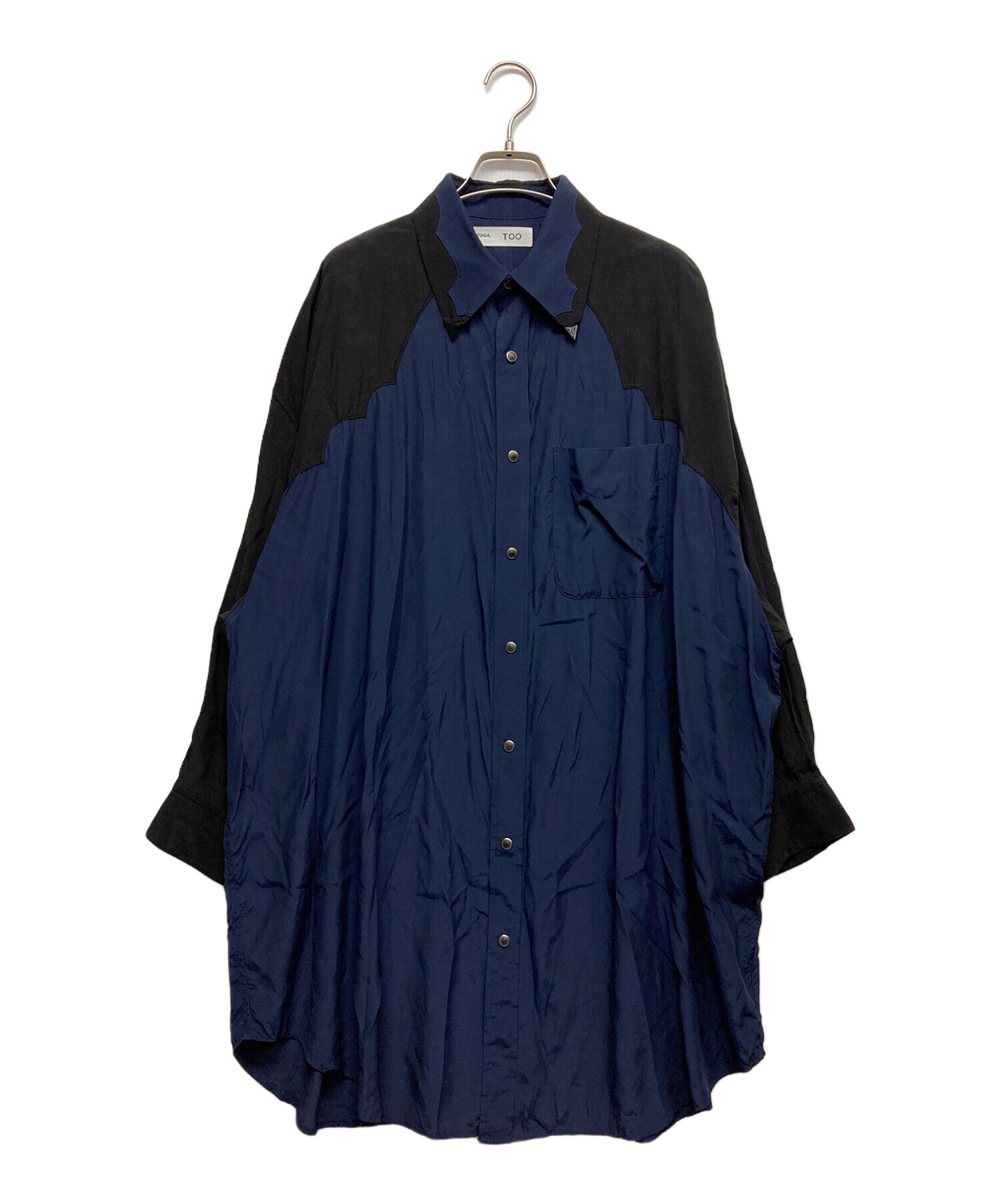 中古・古着通販】TOGA (トーガ) Western Long Shirt Dress ネイビー 