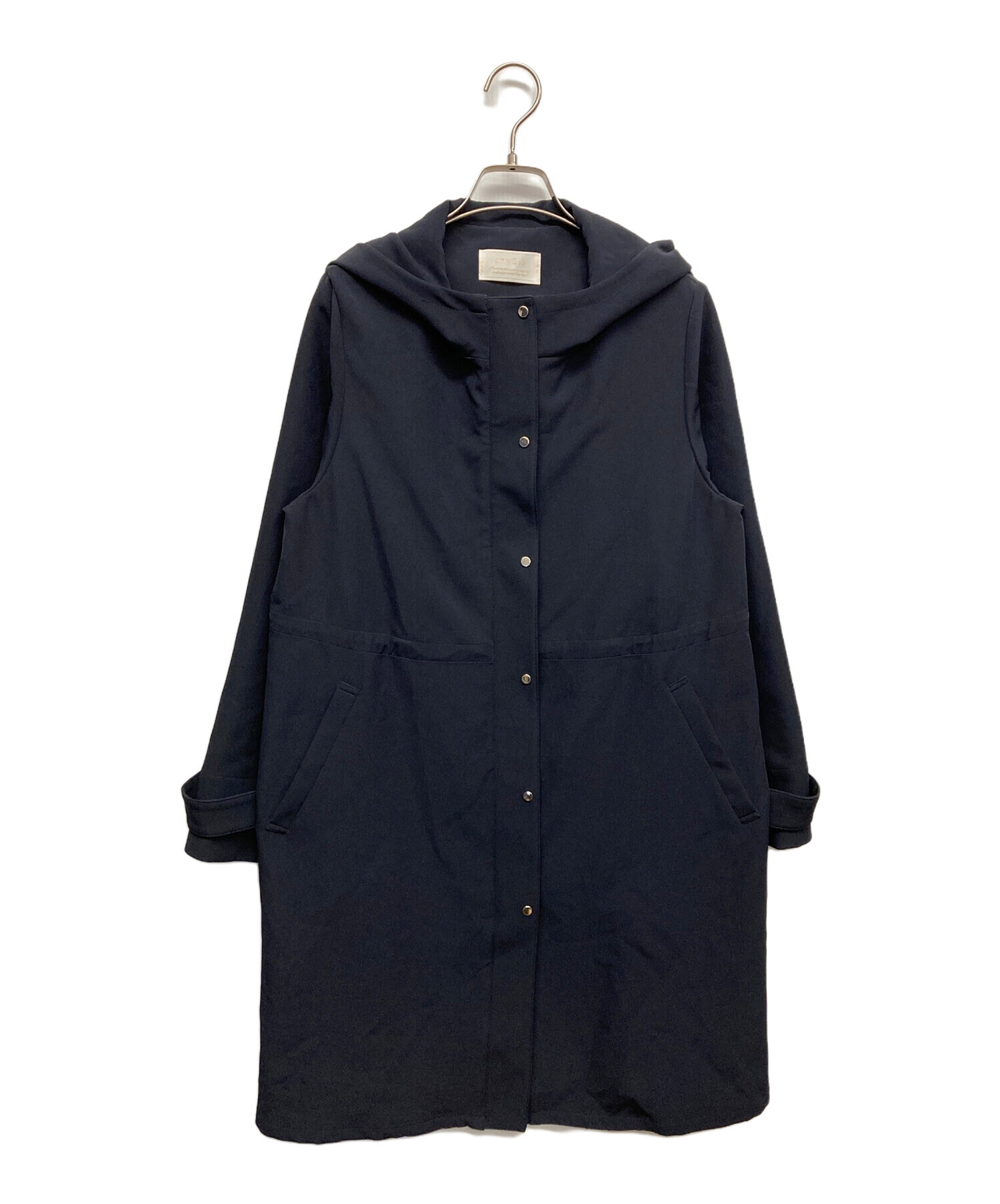 any SiS 【洗える】フーデットロング コート ネイビー スプリングコート ANY SIS（エニィスィス） コート アウター 「撥水・UVカット・洗える
