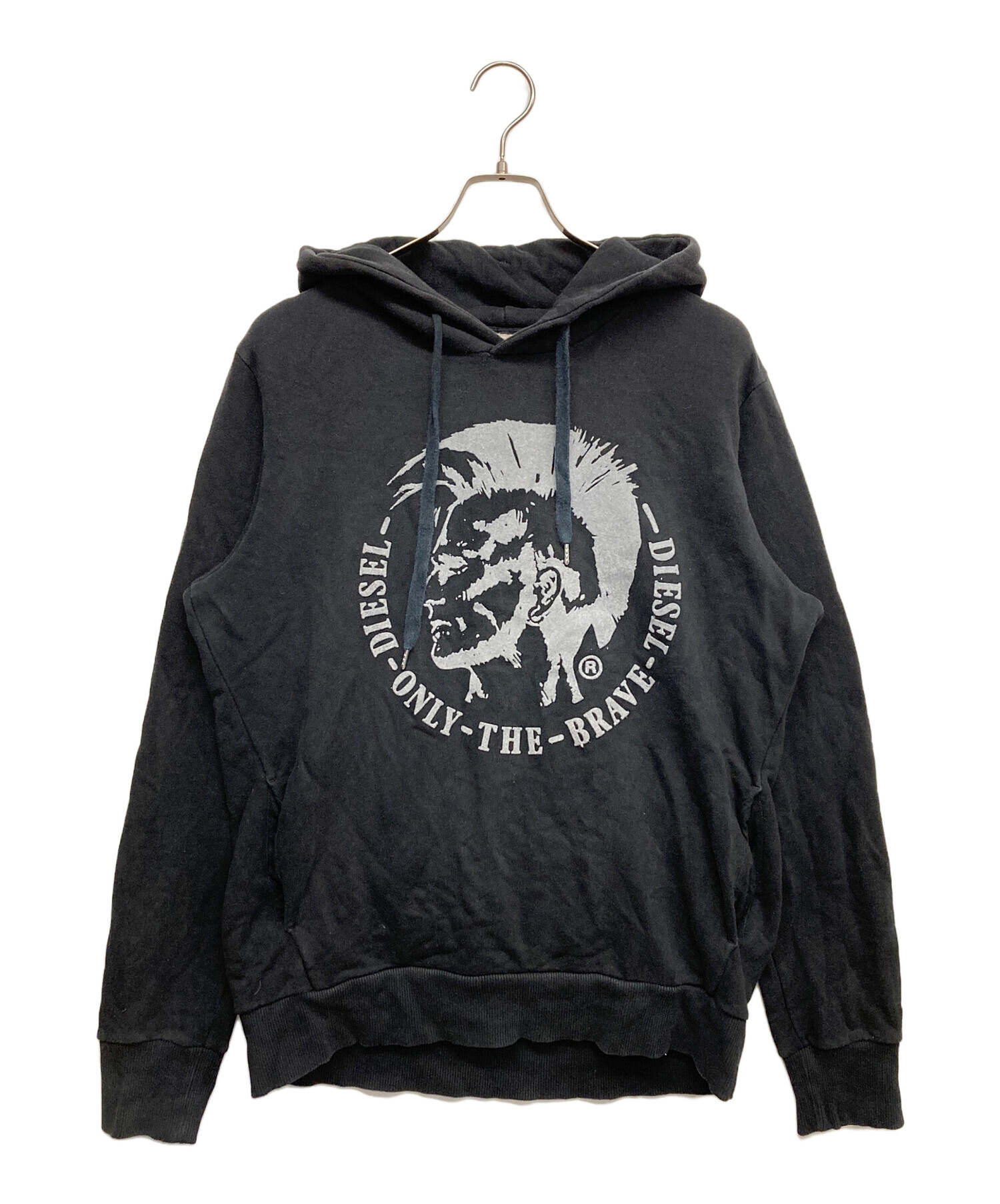 中古・古着通販】DIESEL (ディーゼル) ロゴスウェット ブラック サイズ 