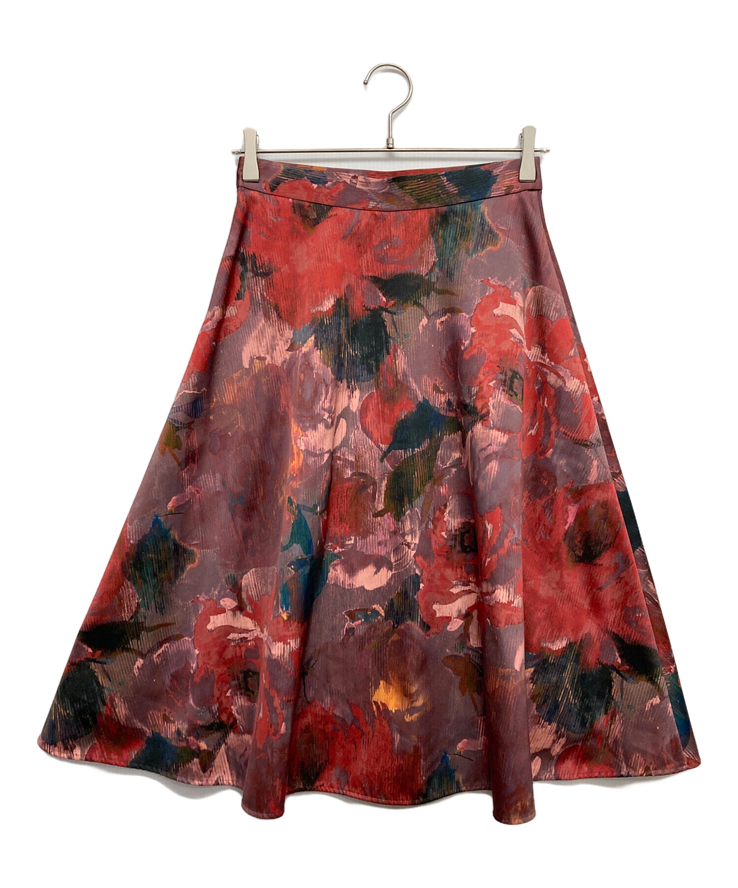 中古・古着通販】ANAYI (アナイ) 花柄スカート レッド サイズ:38