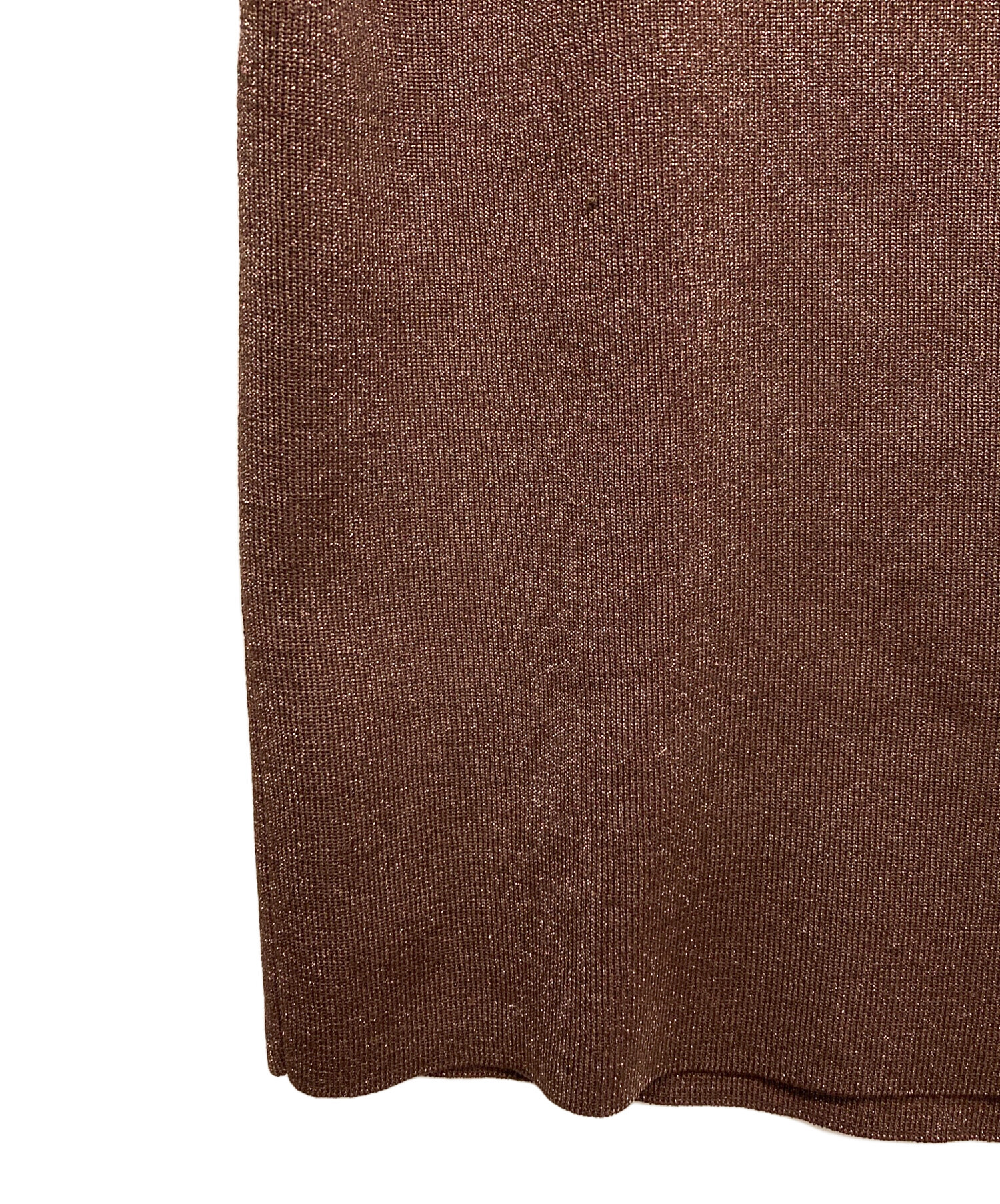 中古・古着通販】ANAYI (アナイ) ラメカーディガン ブラウン サイズ:38