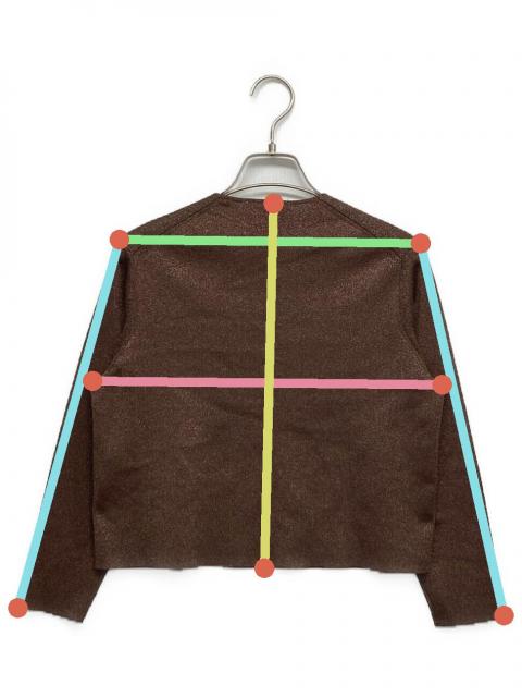 【ただいま気まぐれセール中様限定 】ANAYI カーディガン 中古・古着通販】ANAYI (アナイ) ラメカーディガン ブラウン サイズ:38