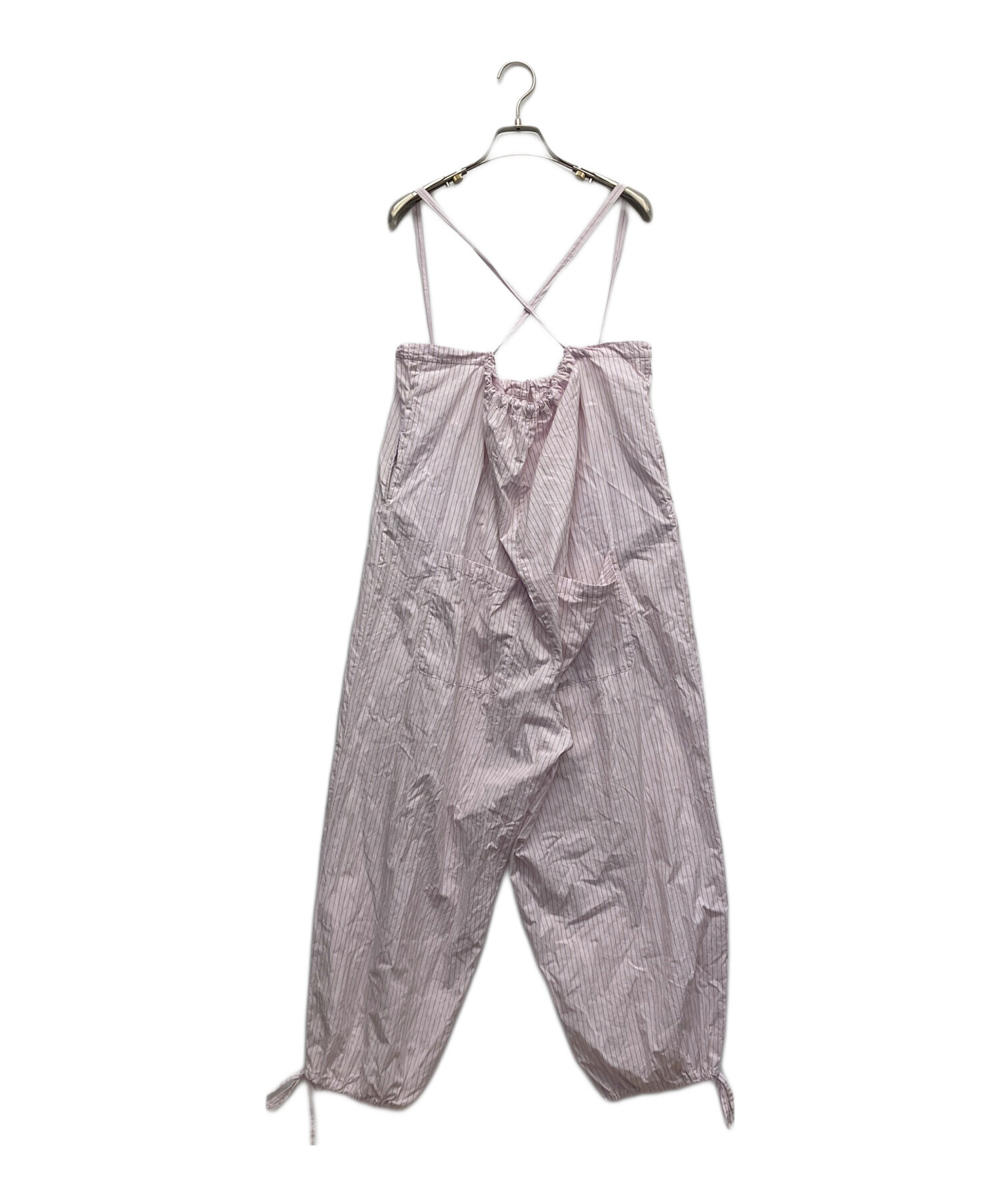 美品 nest Robe ネストローブ 24SS バルーンスリーブサロペット 中古・古着通販】nest Robe (ネストローブ) コットンストライプ