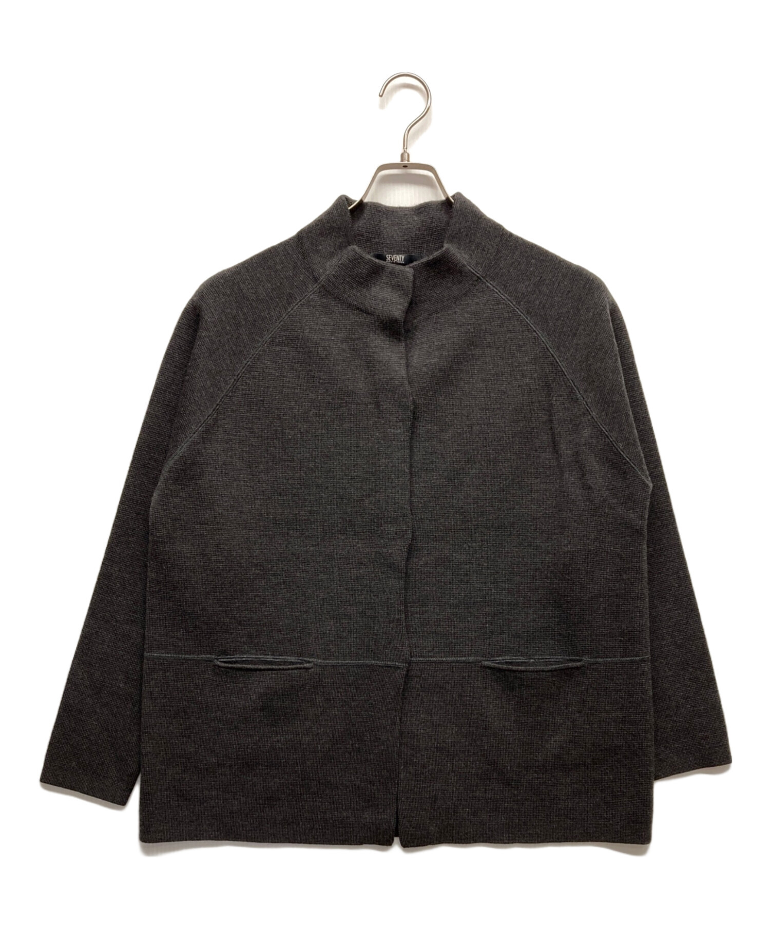 中古・古着通販】SEVENTY (セブンティ) ウールカーディガン グレー 