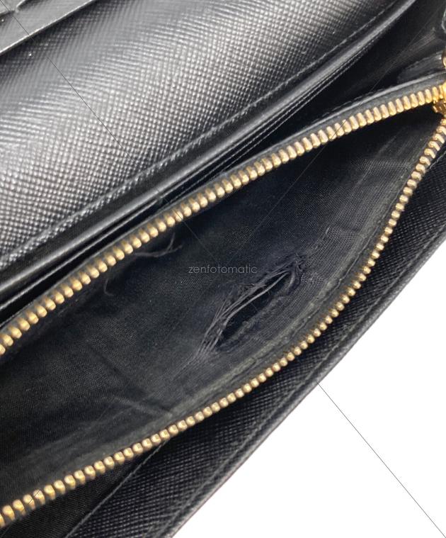 中古・古着通販】PRADA (プラダ) サフィアーノレザー 長財布 ブラック