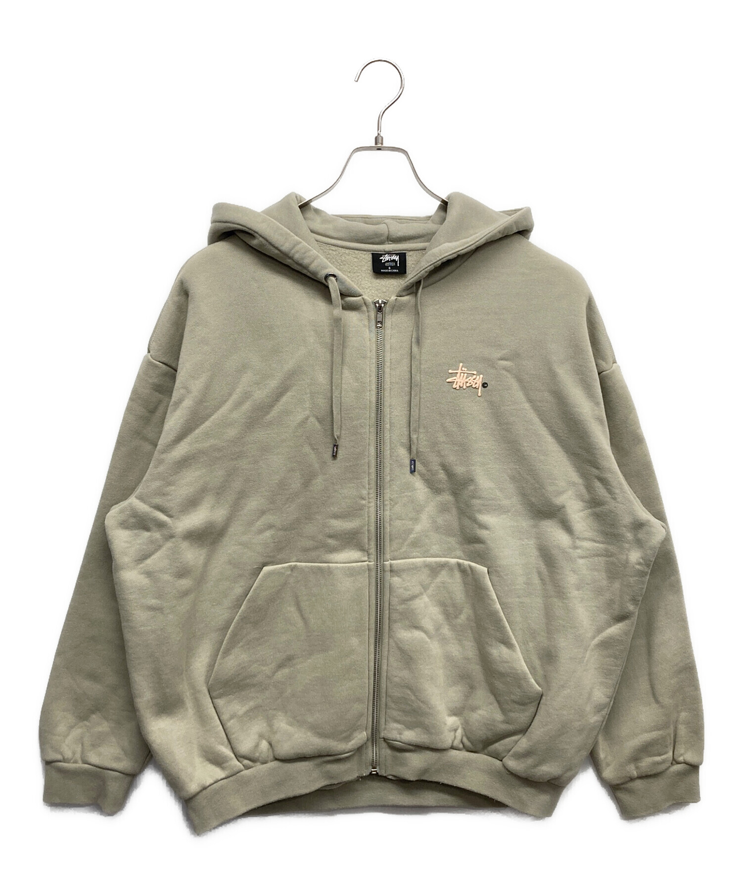 stussy sport ジップパーカー　Lサイズ　ベージュ 中古・古着通販】stussy (ステューシー) ジップパーカー ベージュ