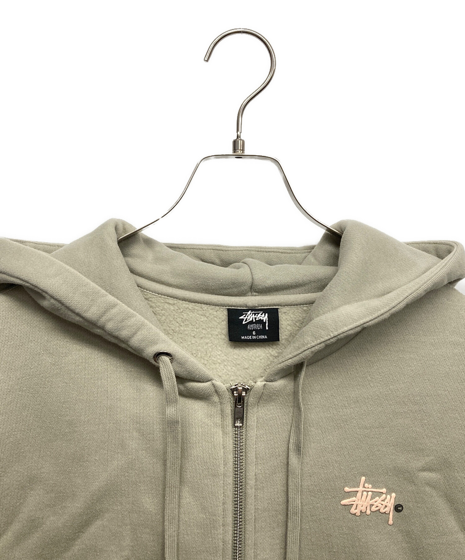 中古・古着通販】stussy (ステューシー) ジップパーカー ベージュ