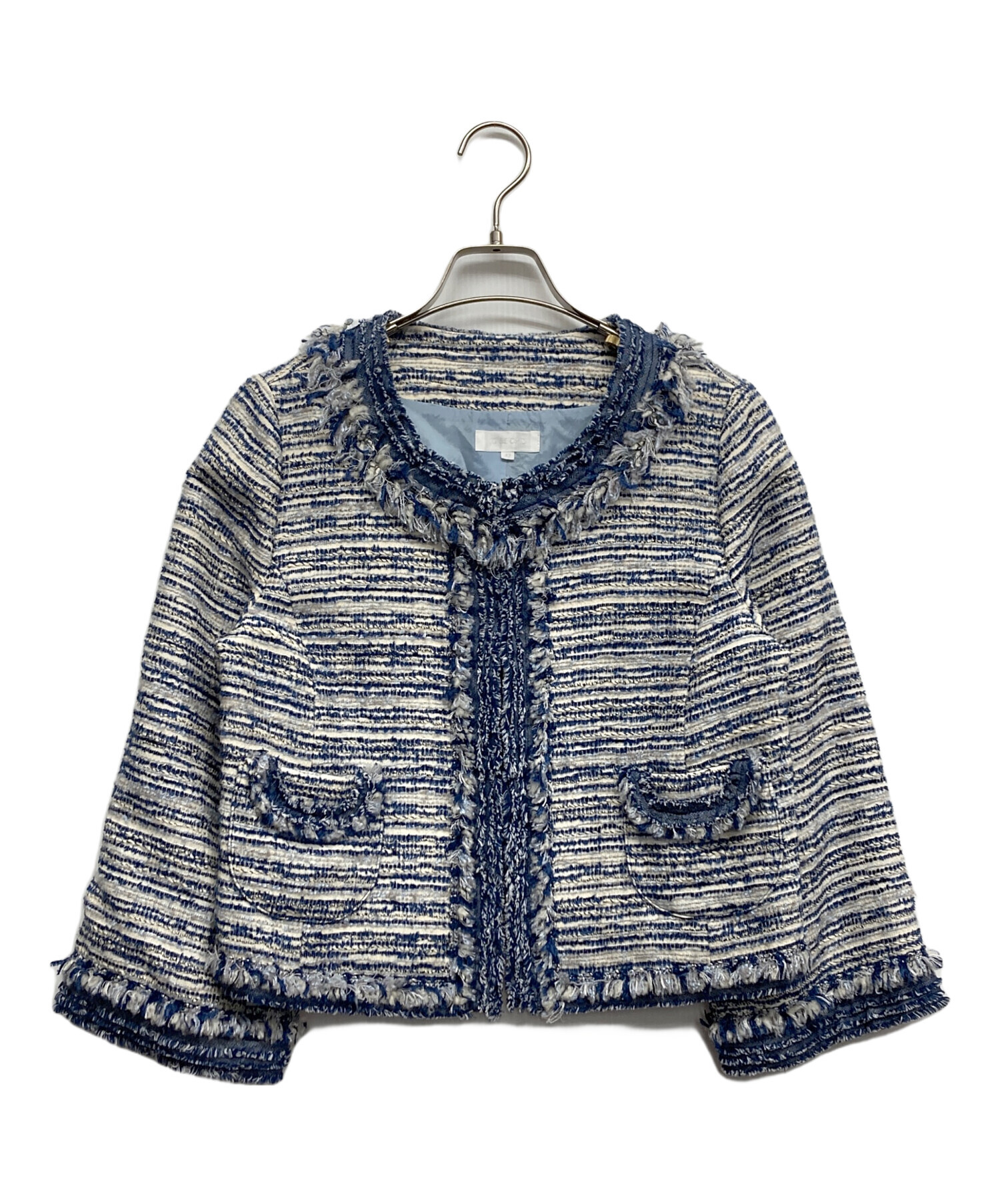 中古・古着通販】TO BE CHIC (トゥービーシック) ノーカラーツイード
