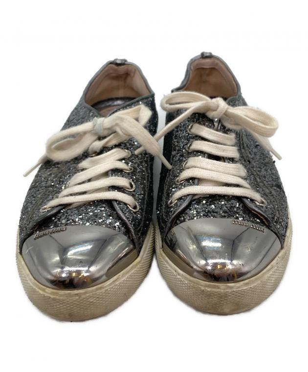 中古・古着通販】MIU MIU (ミュウミュウ) グリッターメタルトゥ
