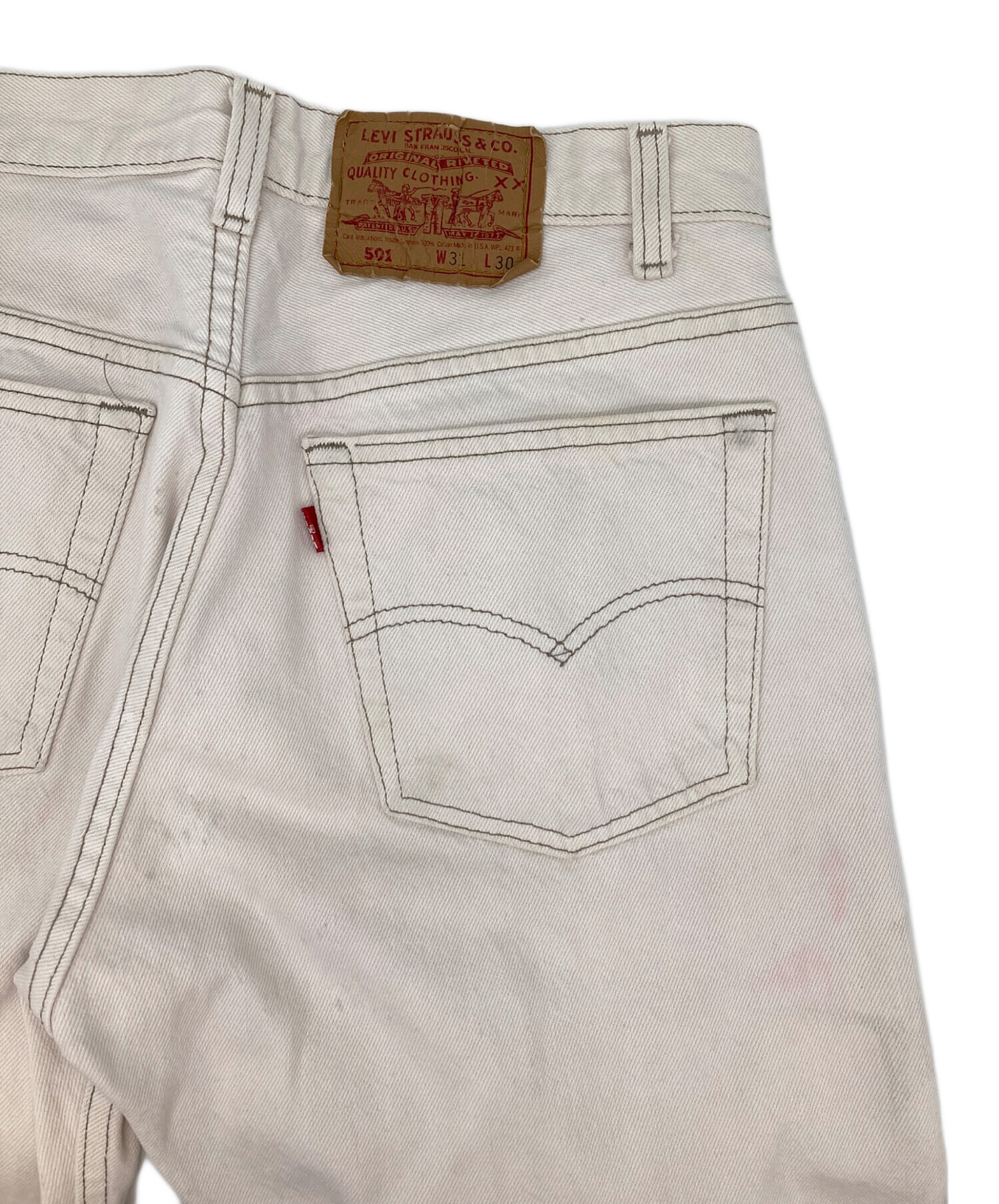 中古・古着通販】LEVI'S (リーバイス) 90s 501ホワイトデニムパンツ