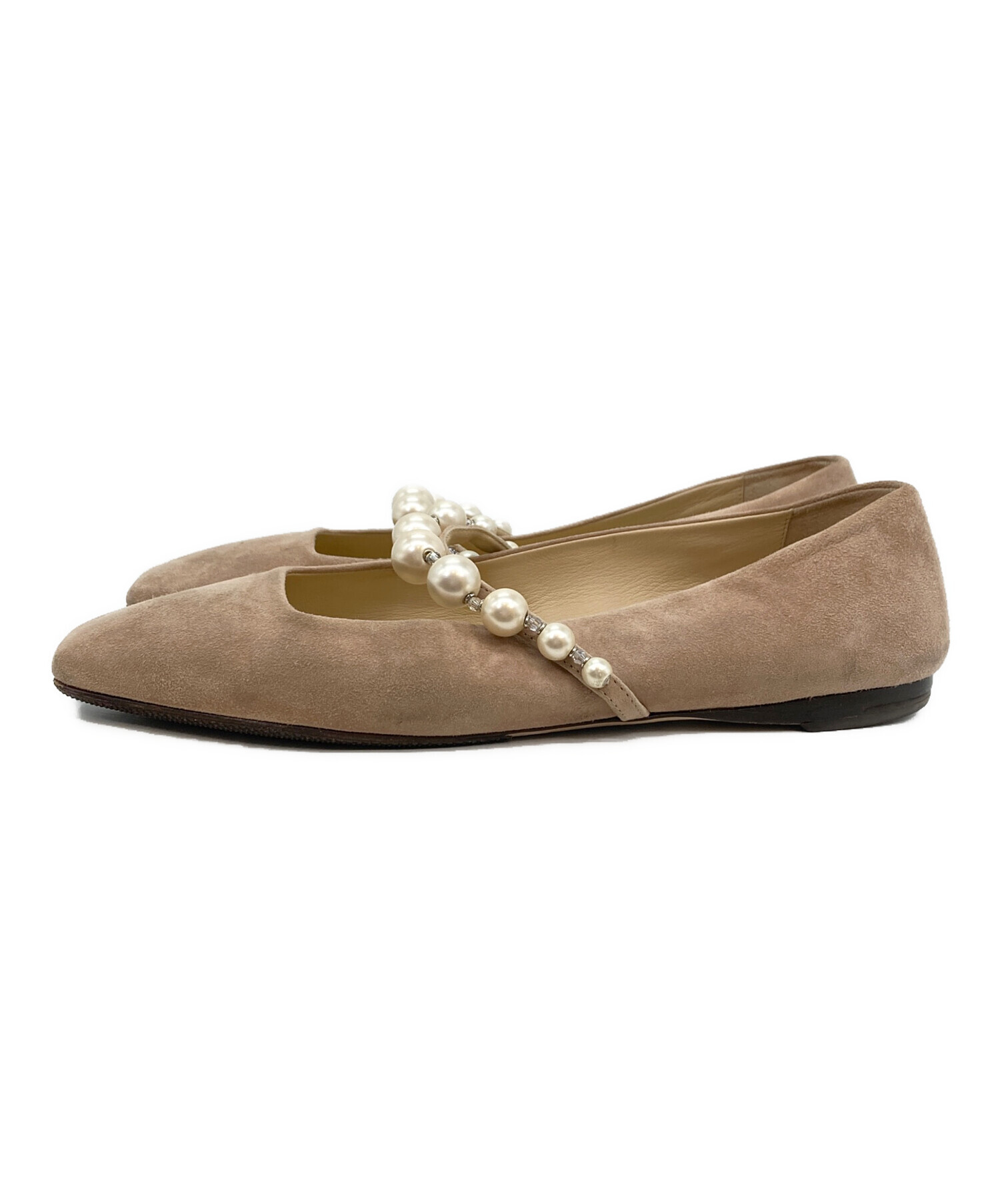 中古・古着通販】JIMMY CHOO (ジミーチュウ) スウェードフラット 