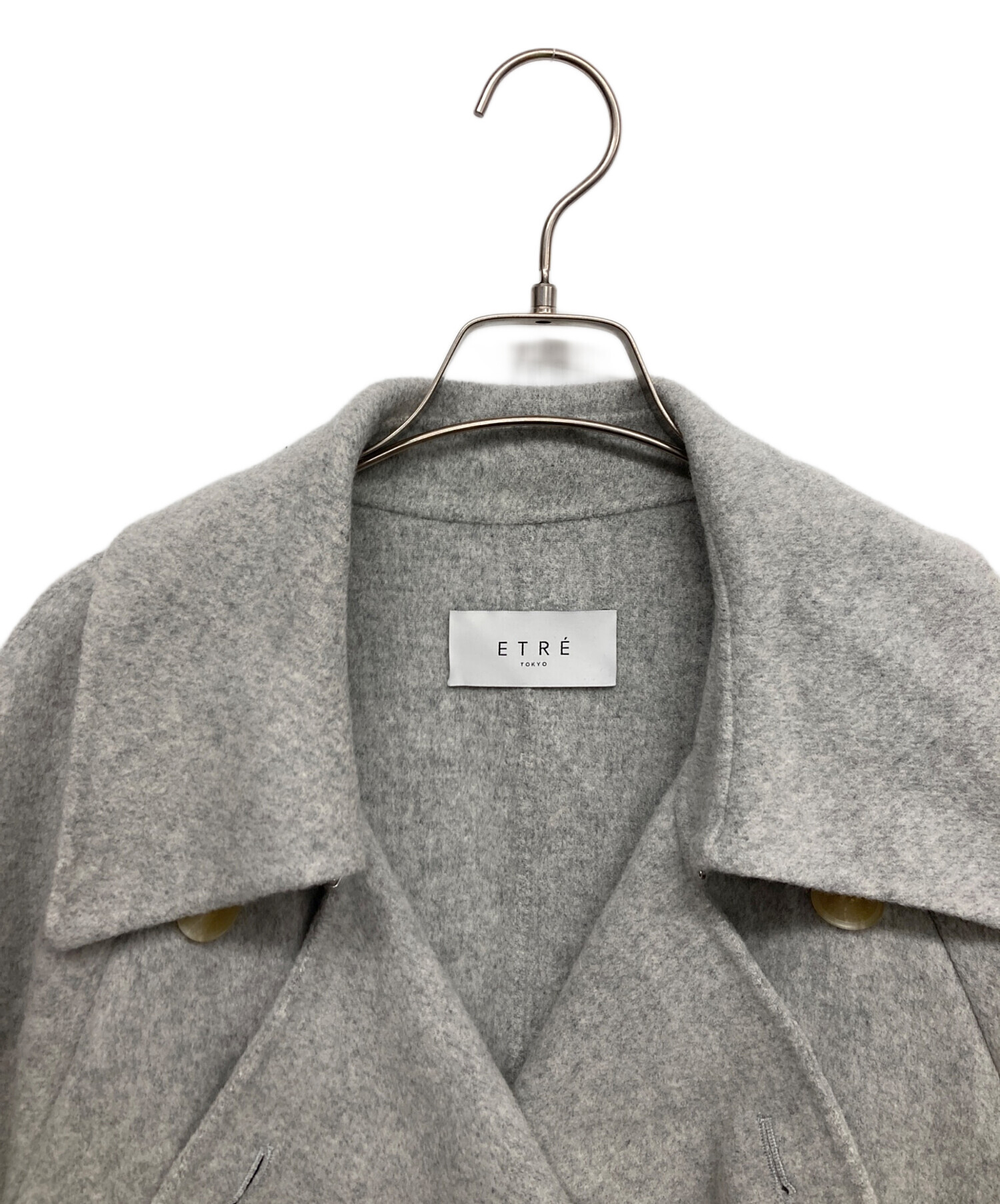 銀座ブランド割引 ETRE TOKYO エトレ リバートレンチコート GREY