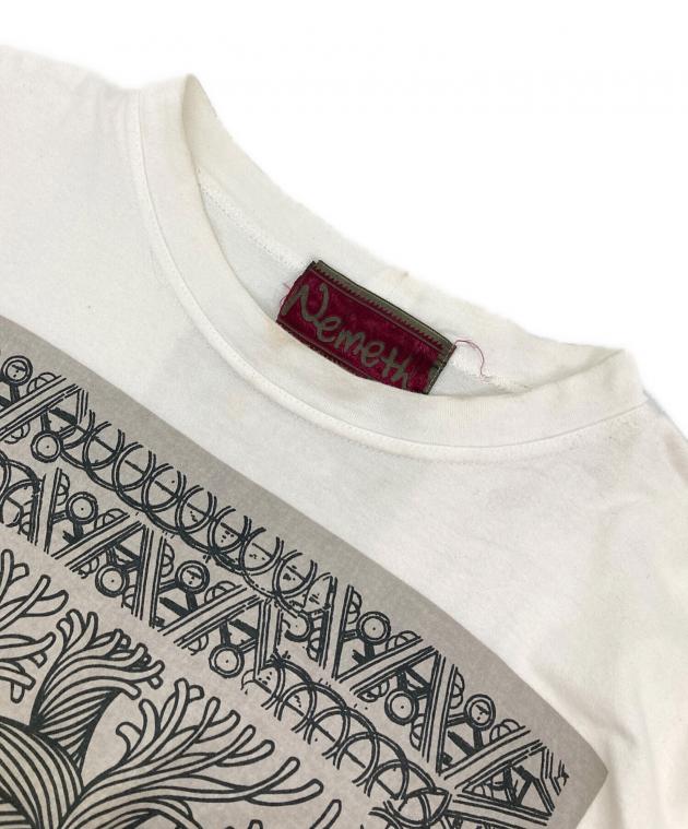 中古・古着通販】Nemeth (ネメス) 縄目柄Tシャツ ホワイト サイズ:無し