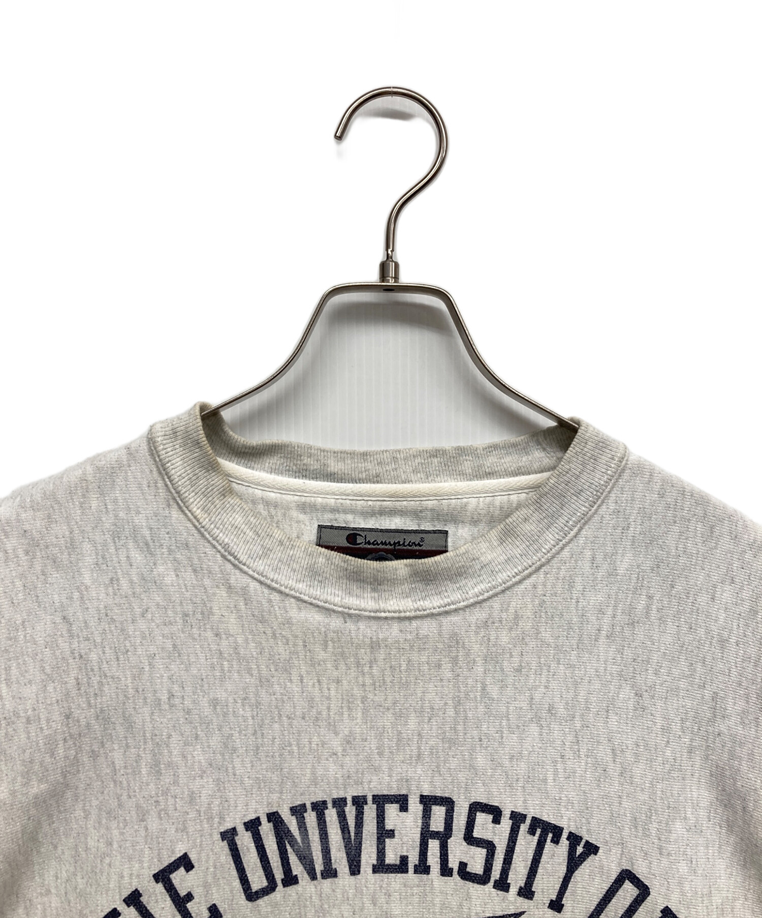 【中古】00s Champion リバースウィーブ スウェット UofC サイズ不明 グレー チャンピオン[17][240017763893] 中古・古着通販】Champion (チャンピオン) 00Sリバースウィーブ