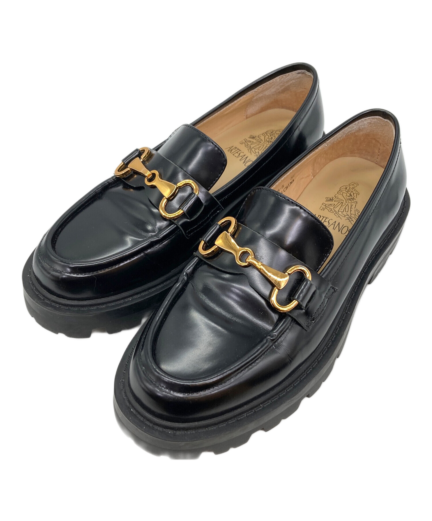 中古・古着通販】ARTESANOS (アルテサノス) ビットローファー ブラック 