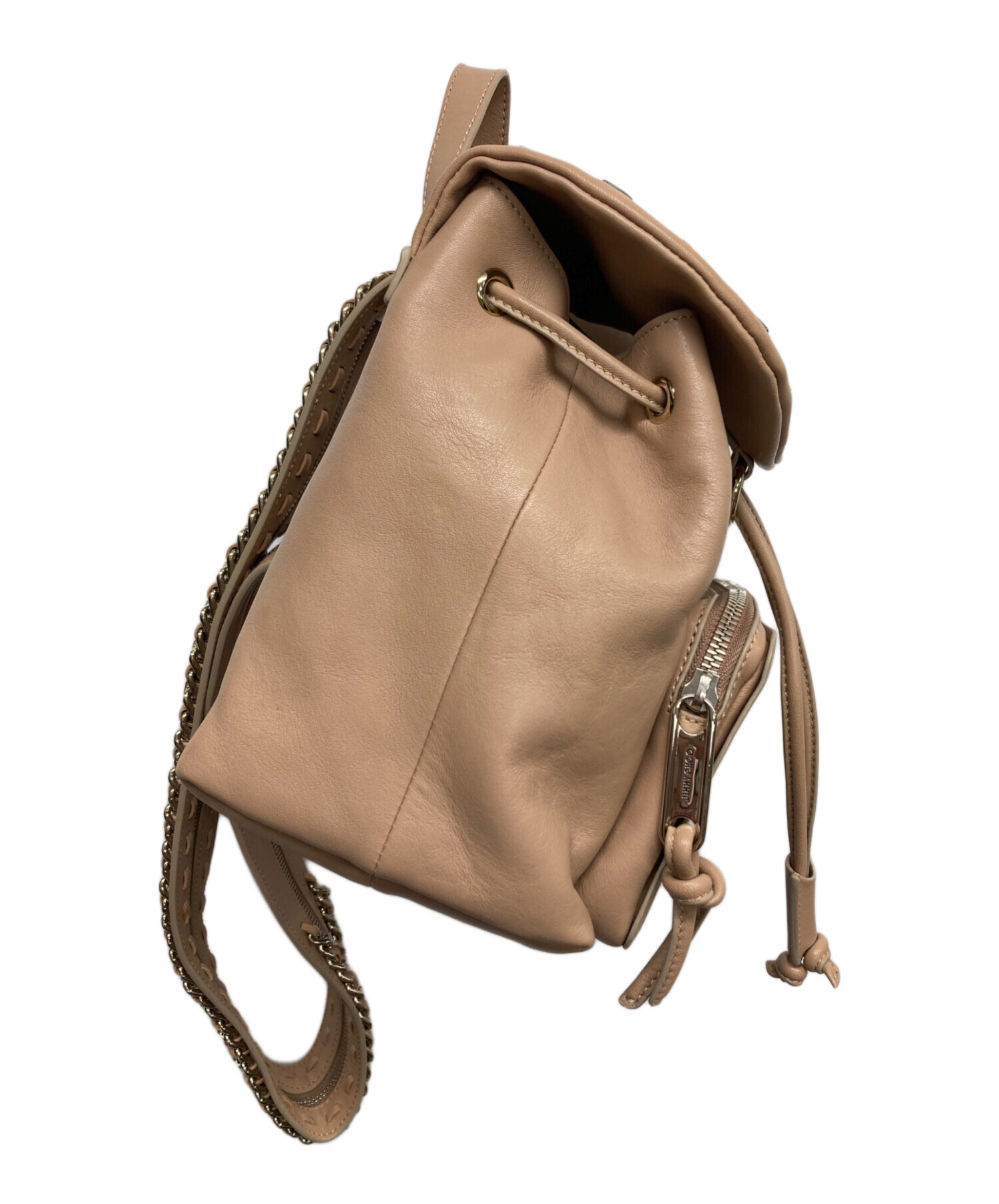 【未使用級✨】JIMMY CHOO ジミーチュウ 2way リュック ベージュ 中古・古着通販】JIMMY CHOO (ジミーチュウ) SUKI スタッズレザー 2WAY