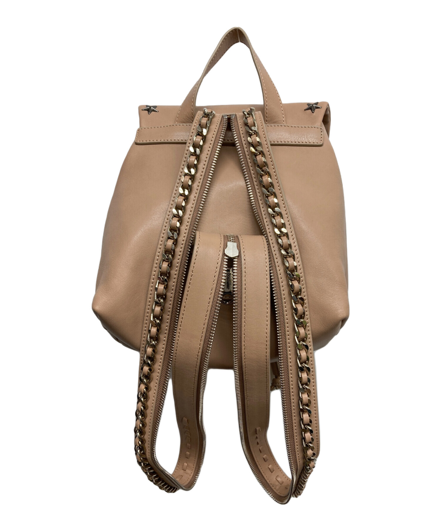 【未使用級✨】JIMMY CHOO ジミーチュウ 2way リュック ベージュ 中古・古着通販】JIMMY CHOO (ジミーチュウ) SUKI スタッズレザー 2WAY