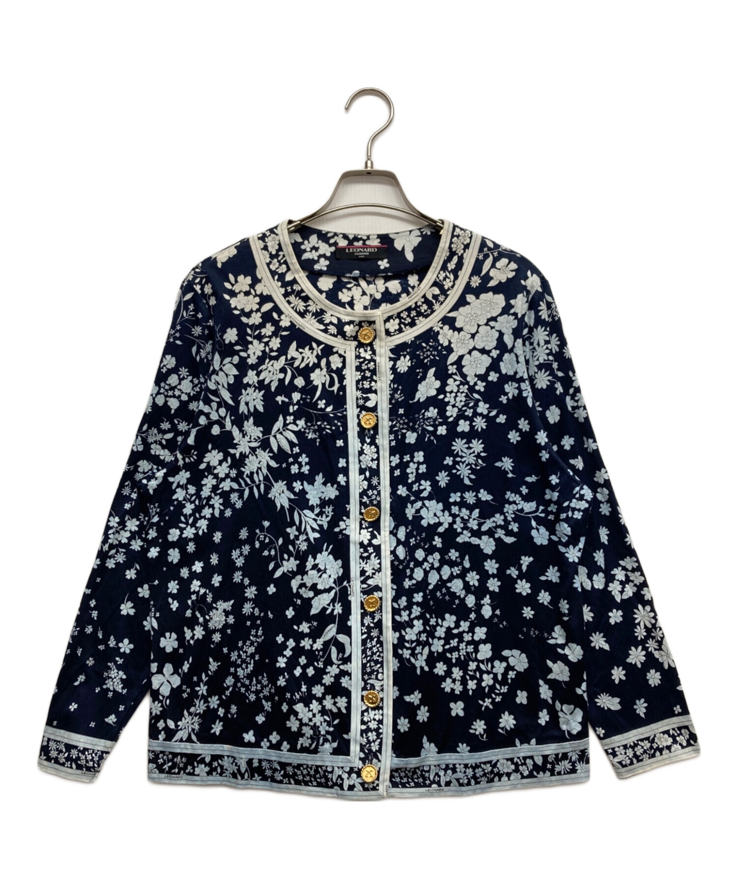 定価販売 LEONARD レオナール 花柄カーディガン 【公式通販】