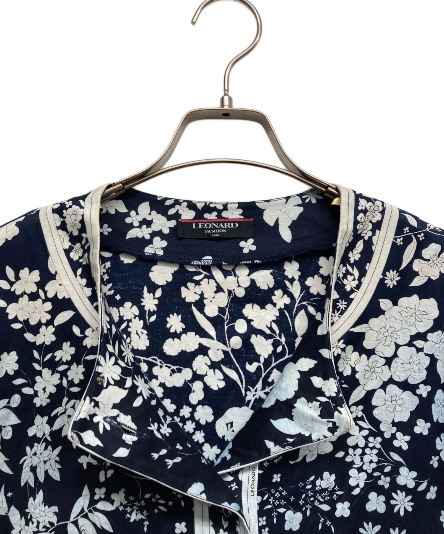 中古・古着通販】LEONARD (レオナール) 花柄カーディガン ブルー