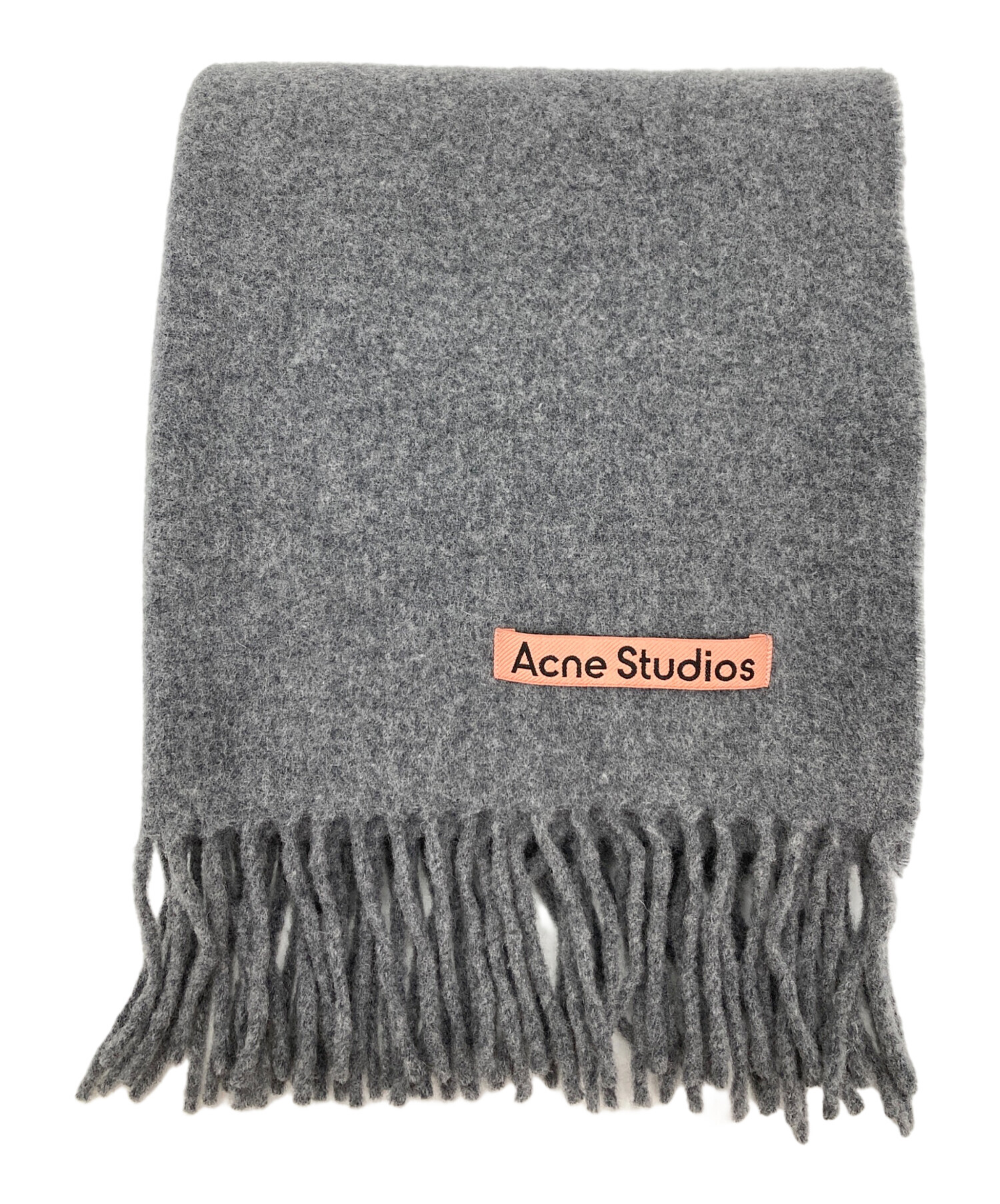 Acne Studios グレー フリンジマフラー Acne Studios グレー フリンジ