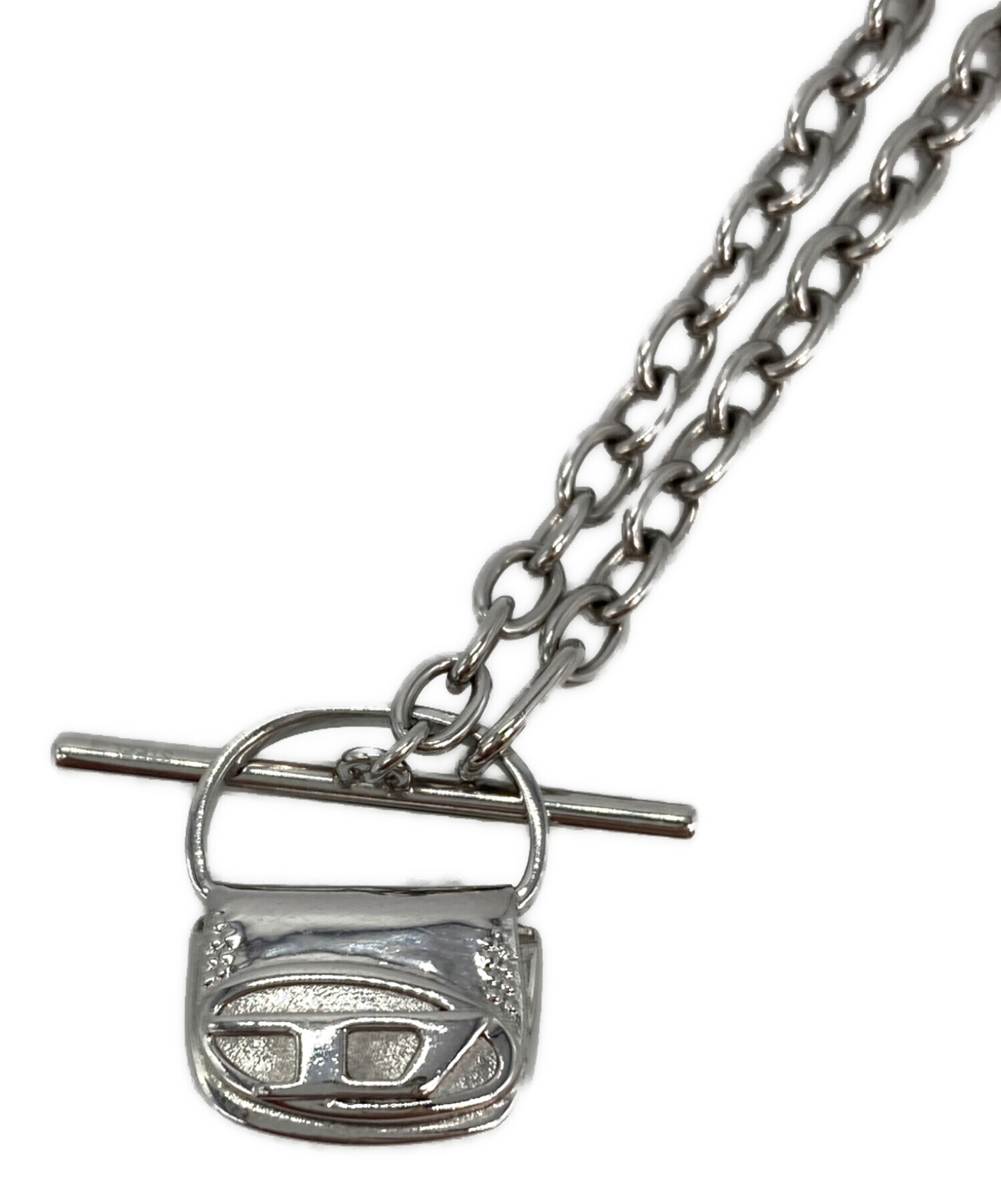 DIESEL チェーンネックレス チャーム付き 中古・古着通販】DIESEL (ディーゼル) バッグチャームネックレス