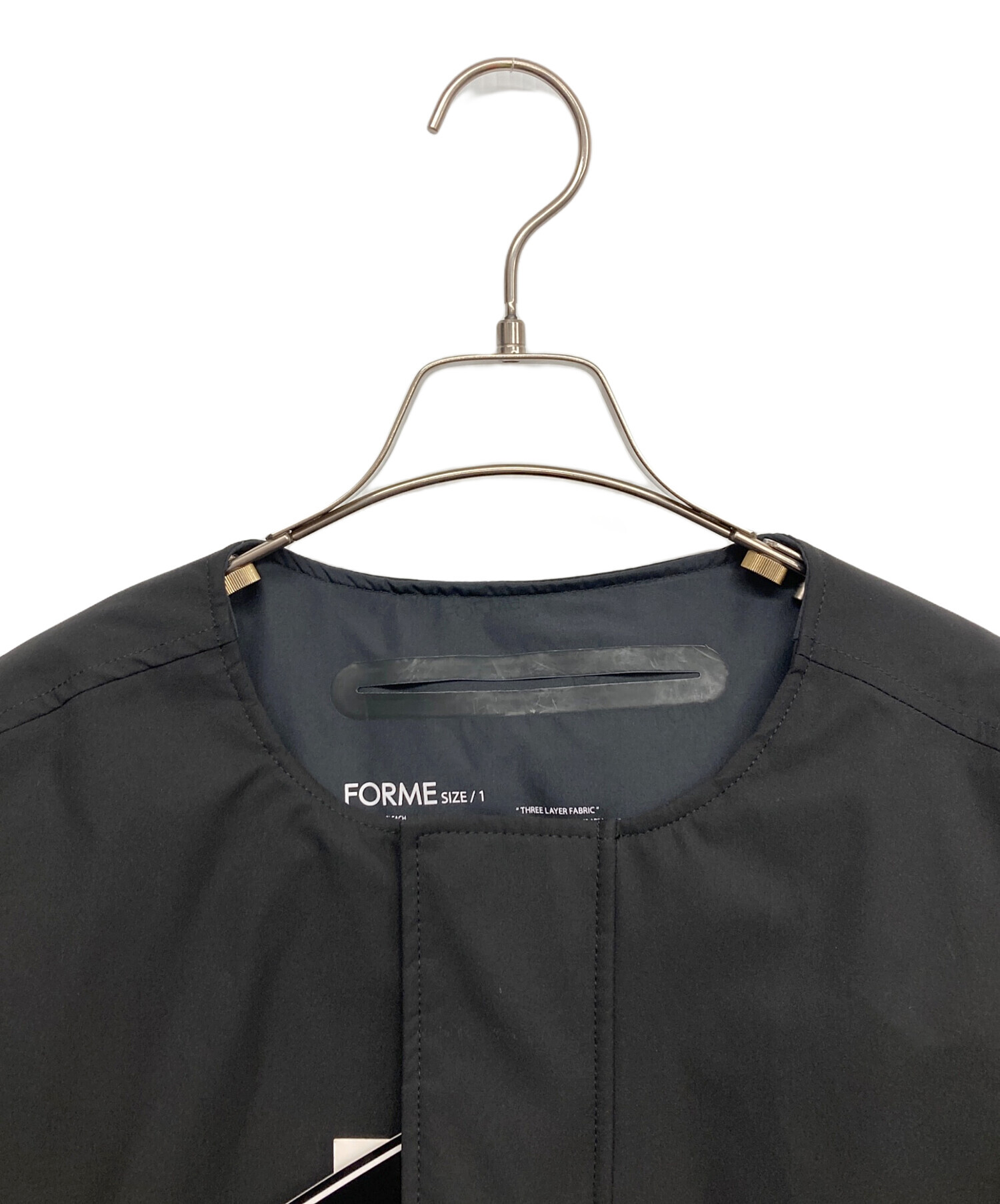 FORME ノーカラーダウンコート サイズ1 東原亜希FORMEノーカラーダウン 