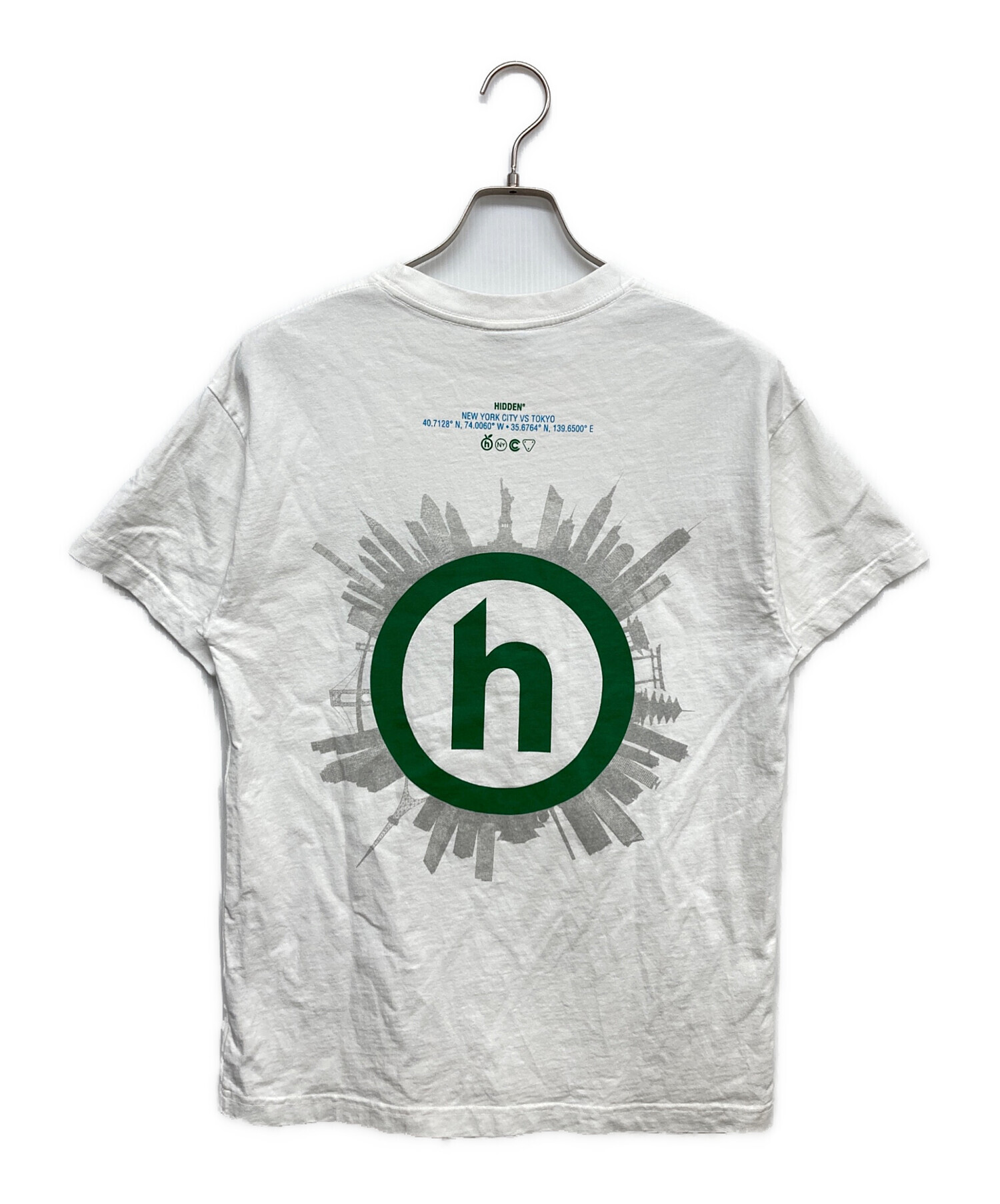 HIDDEN NY Tシャツ ホワイト バックプリント 中古・古着通販】HIDDEN NY (ヒドゥンニューヨーク) プリントTシャツ