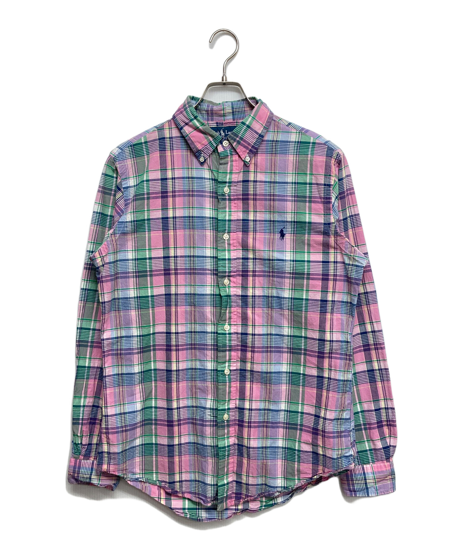 RALPH LAUREN ラルフ ローレン ボタンダウン 長袖シャツ タッタソール 