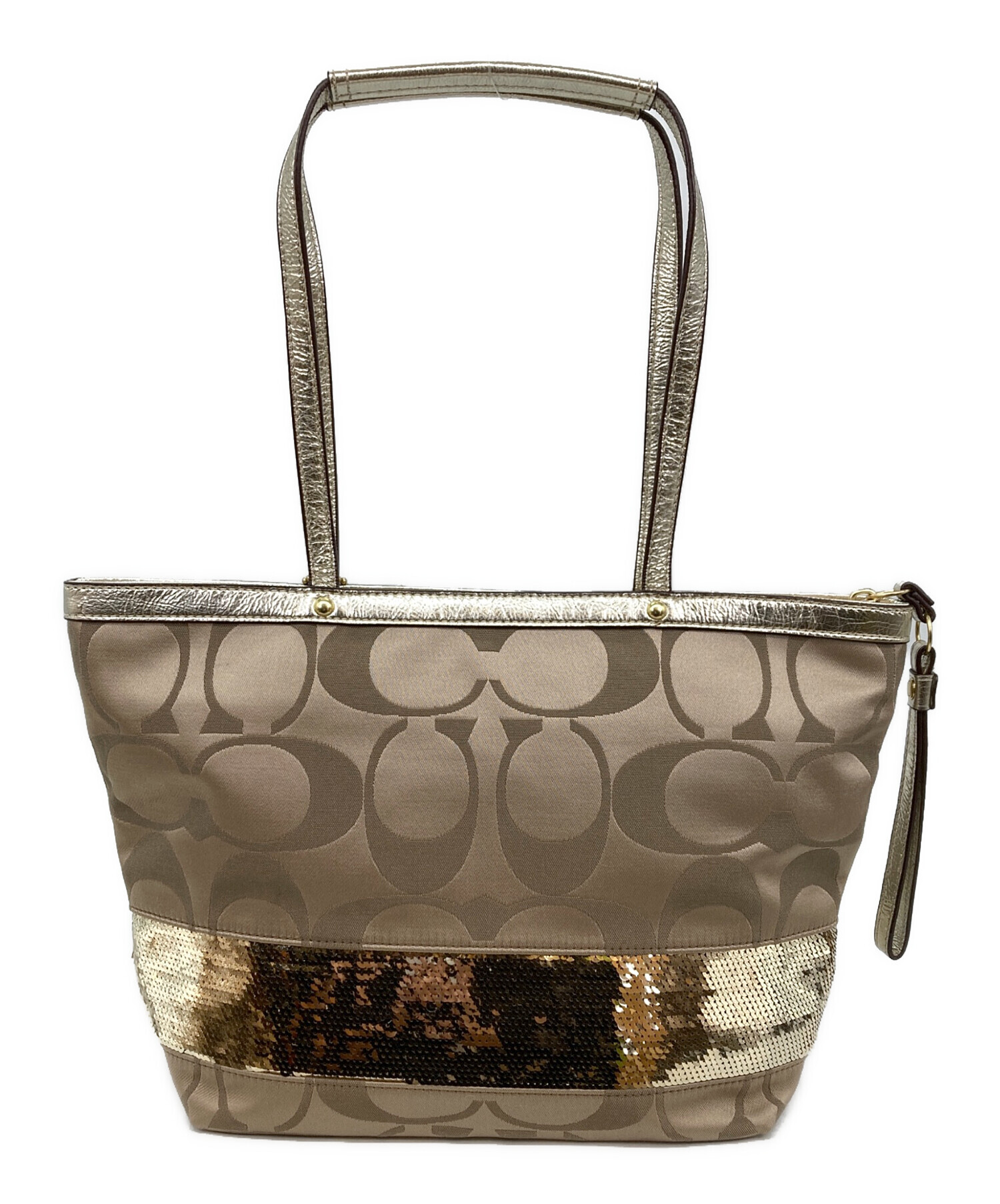 中古・古着通販】COACH (コーチ) ハンドバッグ ゴールド｜ブランド 