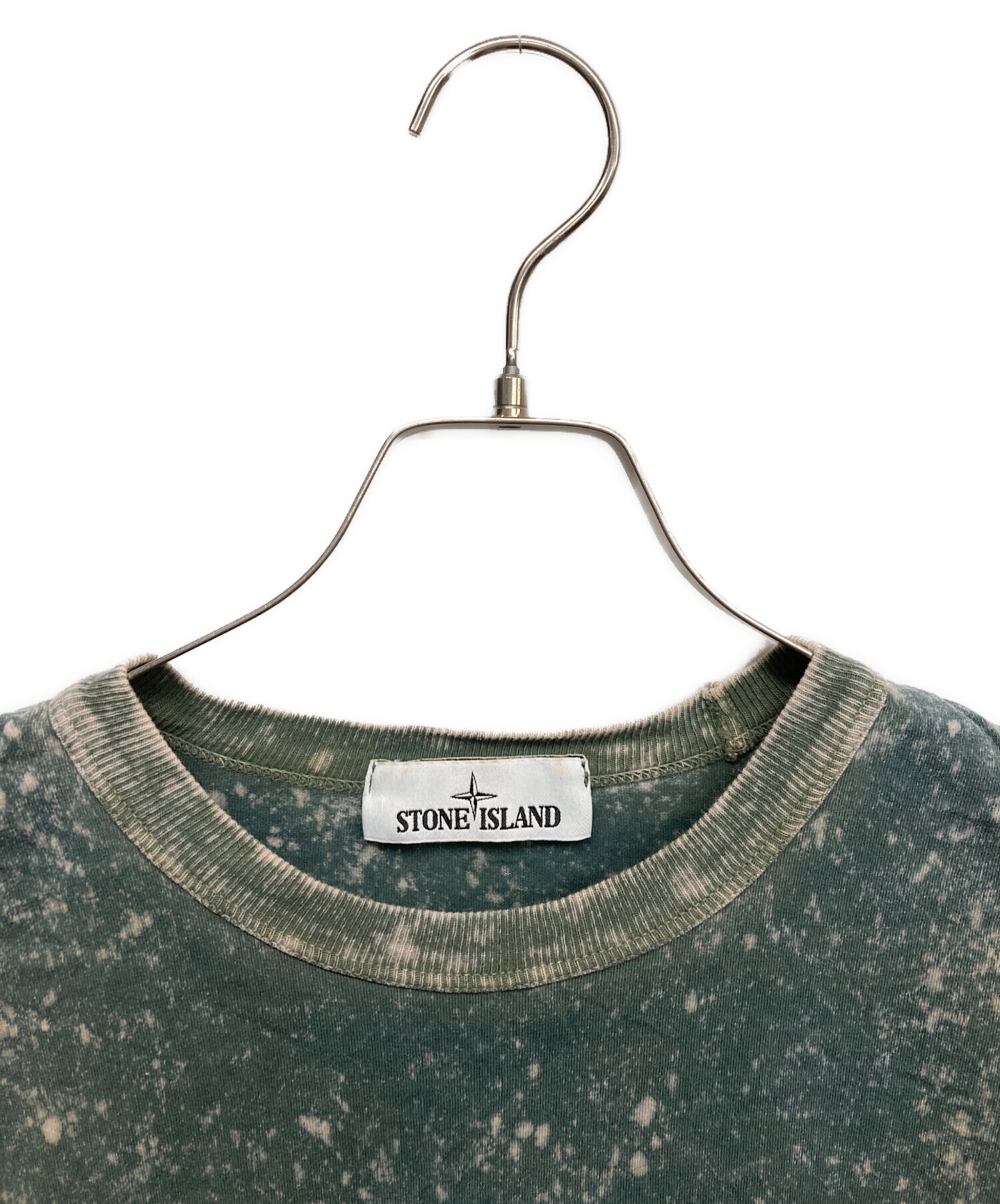 STONE ISLAND (ストーンアイランド) センターロゴTシャツ グリーン 
