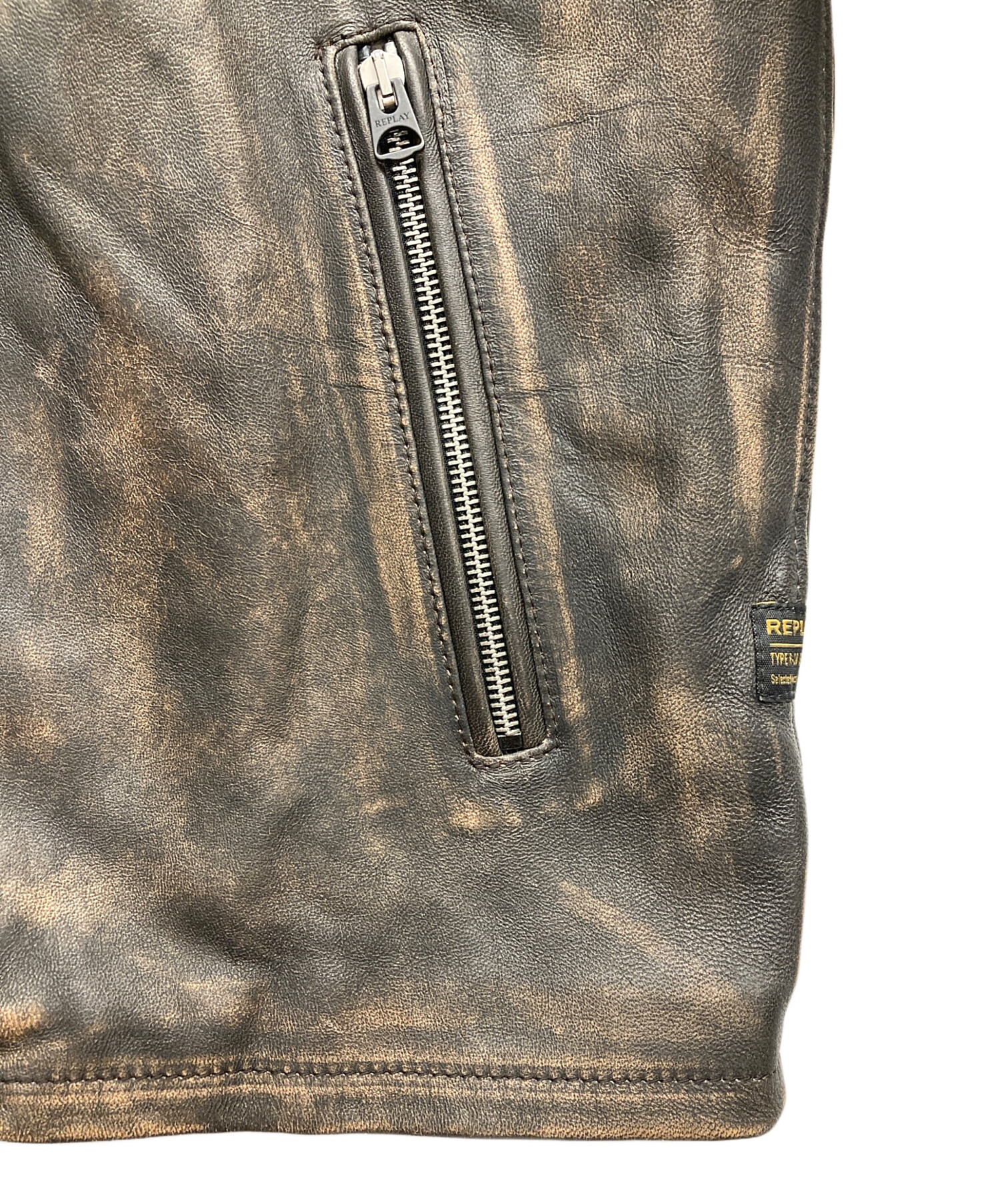 中古・古着通販】REPLAY (リプレイ) シープレザー スプレーダイ