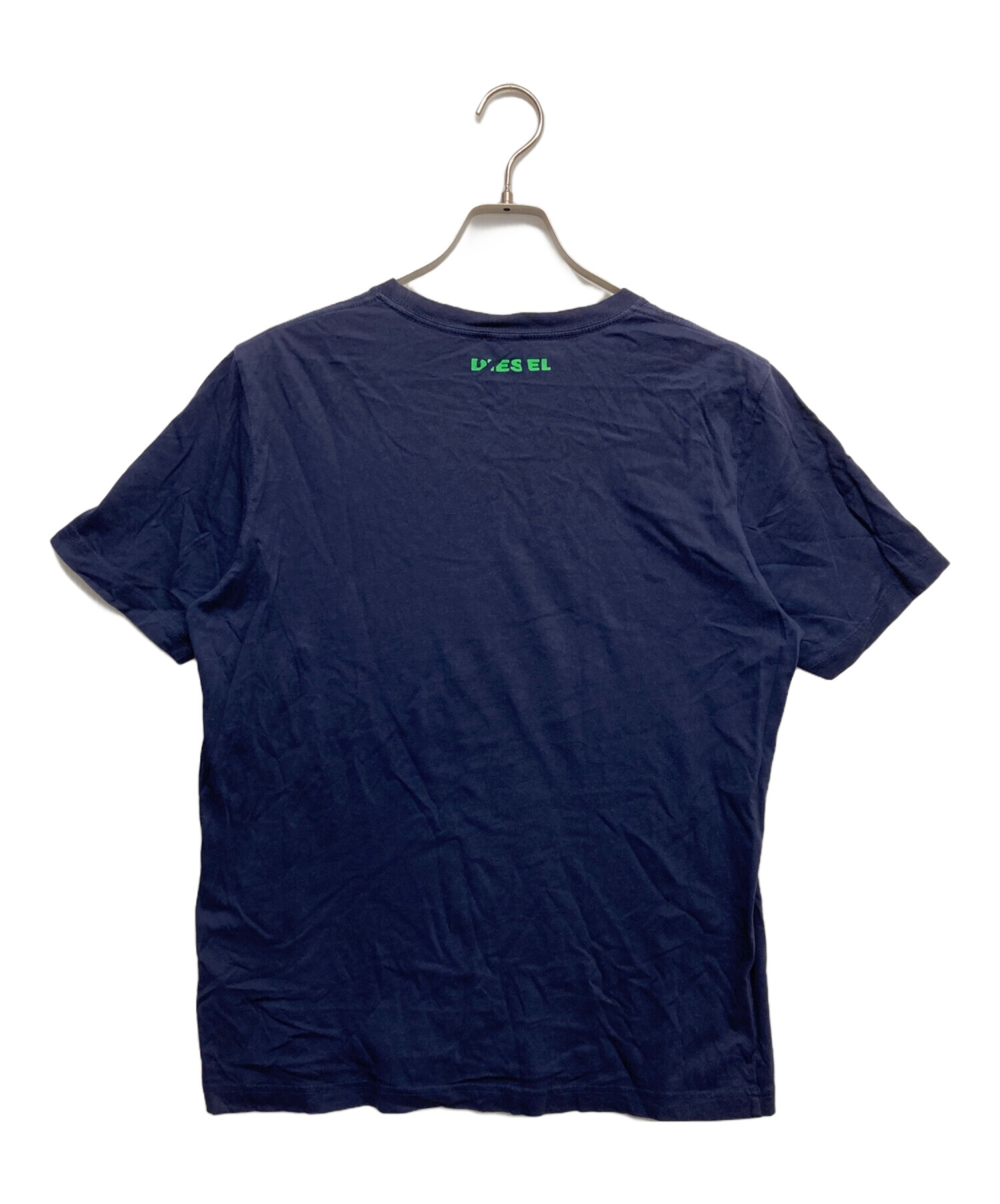 中古・古着通販】DIESEL (ディーゼル) プリントTシャツ ネイビー 