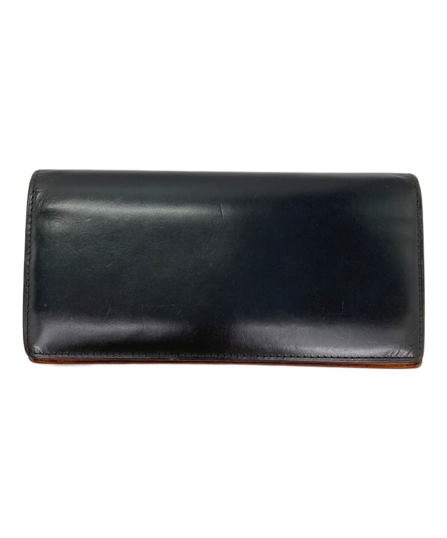 中古・古着通販】GANZO (ガンゾ) コードバン長財布 ブラック｜ブランド