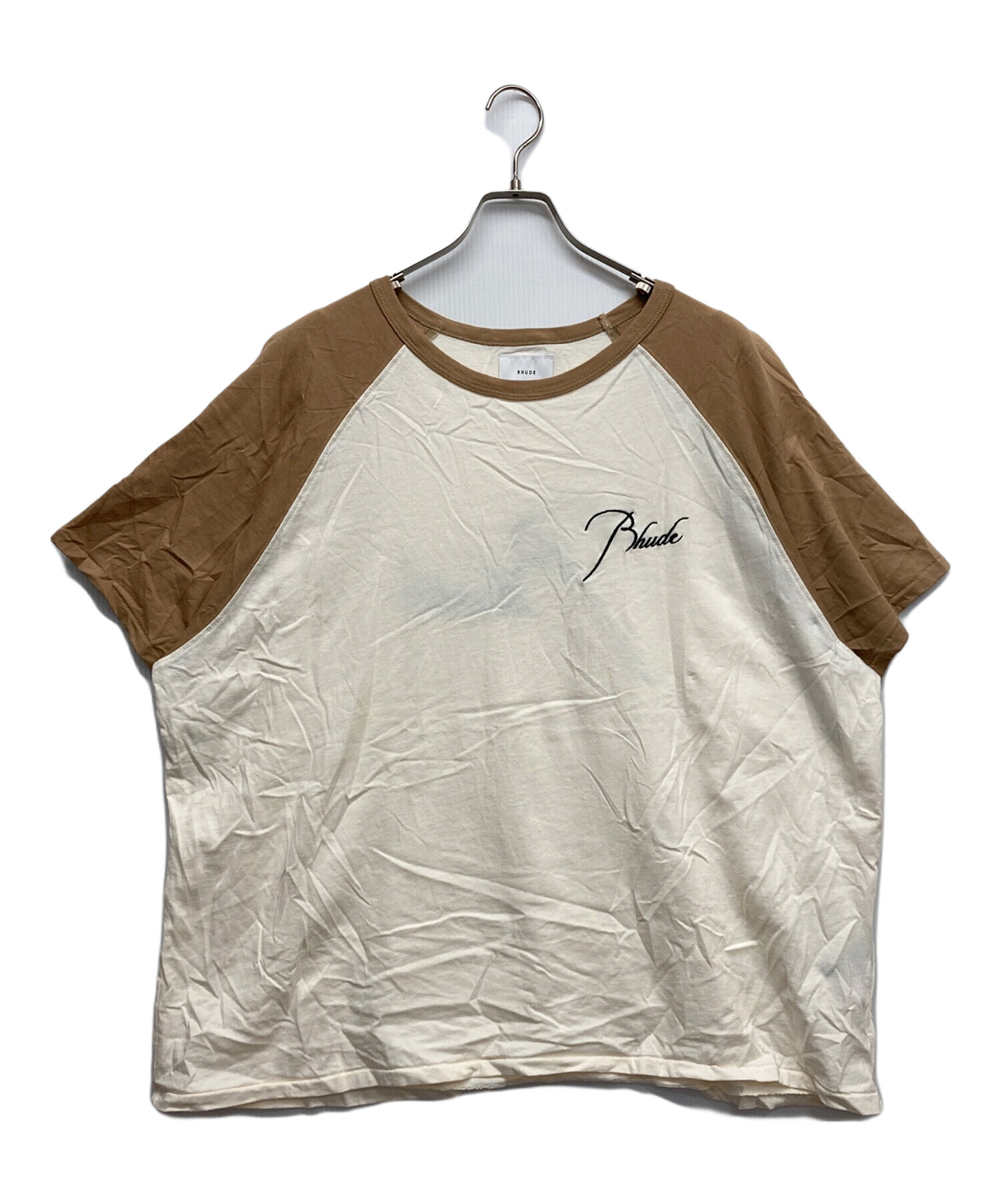 中古・古着通販】RHUDE (ルード) ラグランスリーブ Tシャツ ベージュ 