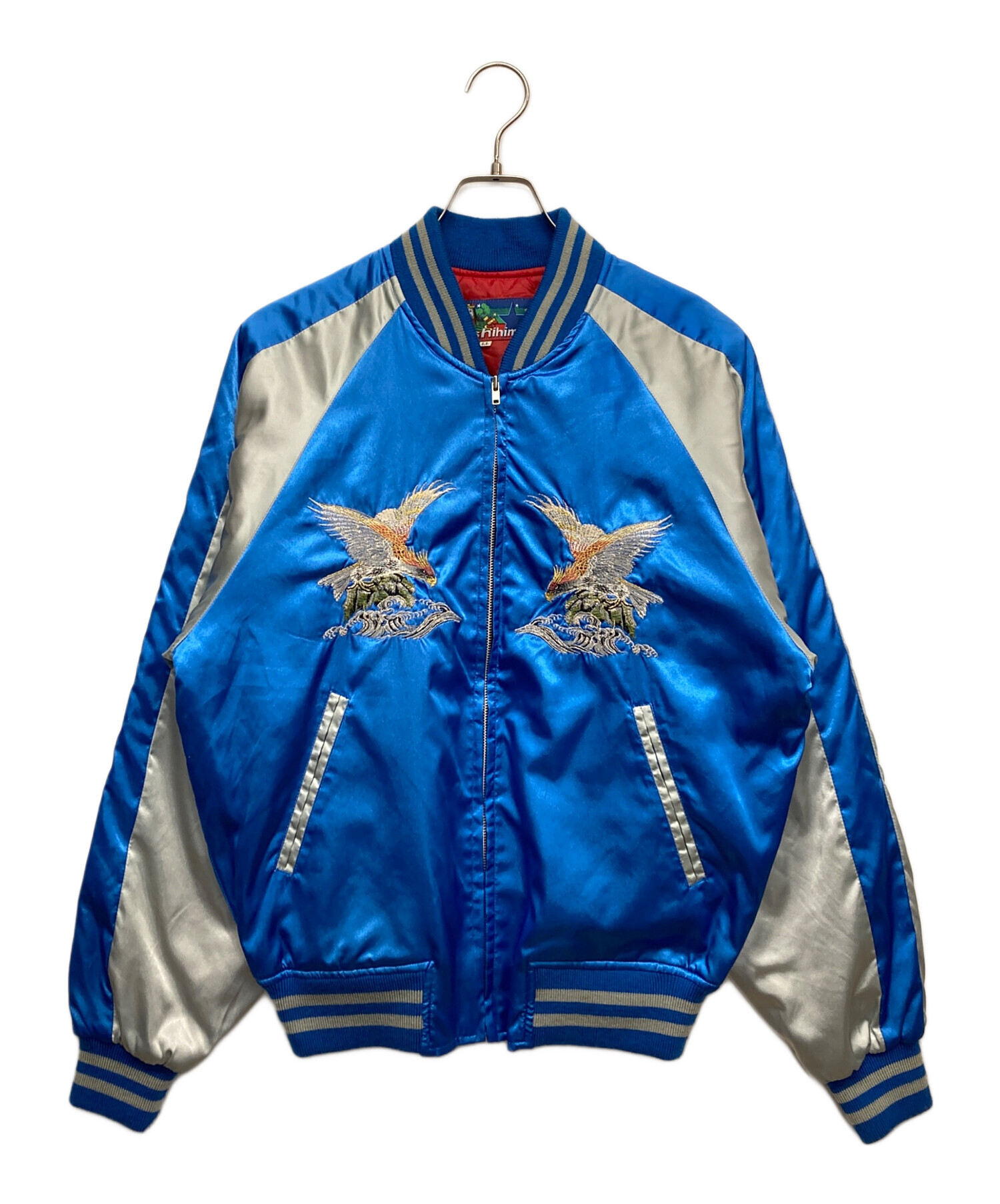 Hoshihime 星姫　スカジャン　ブルー　月とウサギ Amazon | [星姫] 【Hoshihime 和柄 総刺繍スカジャン （月うさぎ