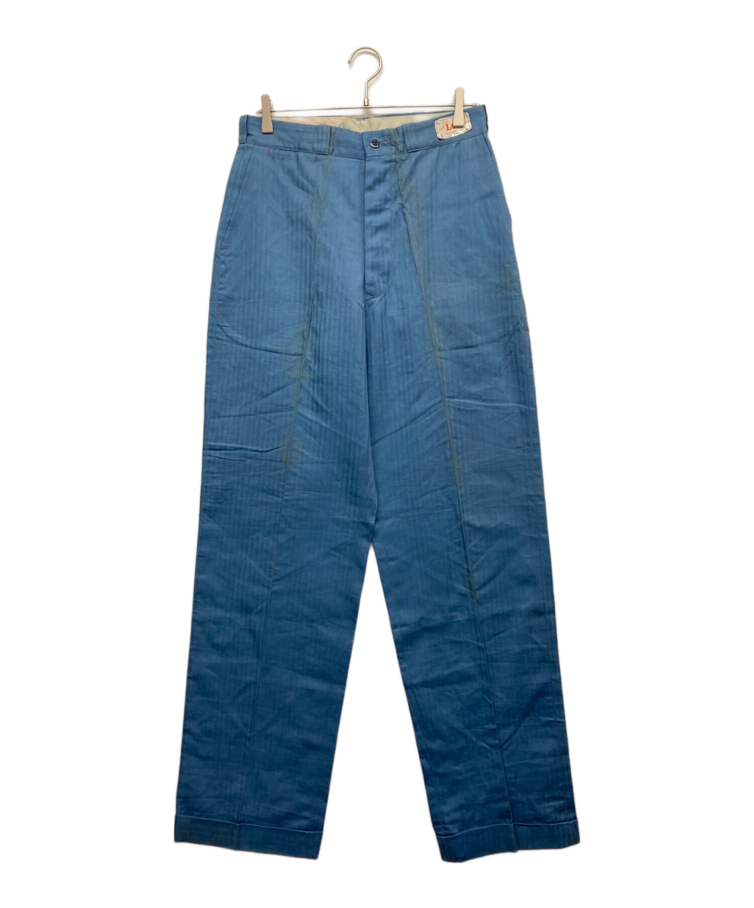 中古・古着通販】LEE (リー) 60s ヘリンボーンワークパンツ ブルー