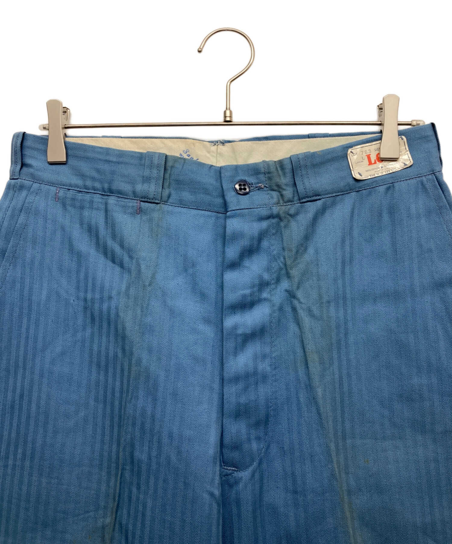 中古・古着通販】LEE (リー) 60s ヘリンボーンワークパンツ ブルー 